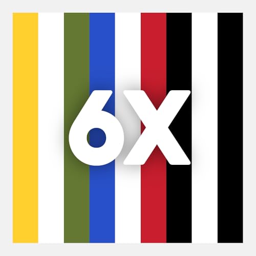 Multicolor (2x Black Stripes, 2x Green/Yellow Stripes, 2x Red/Blue Stripes)
