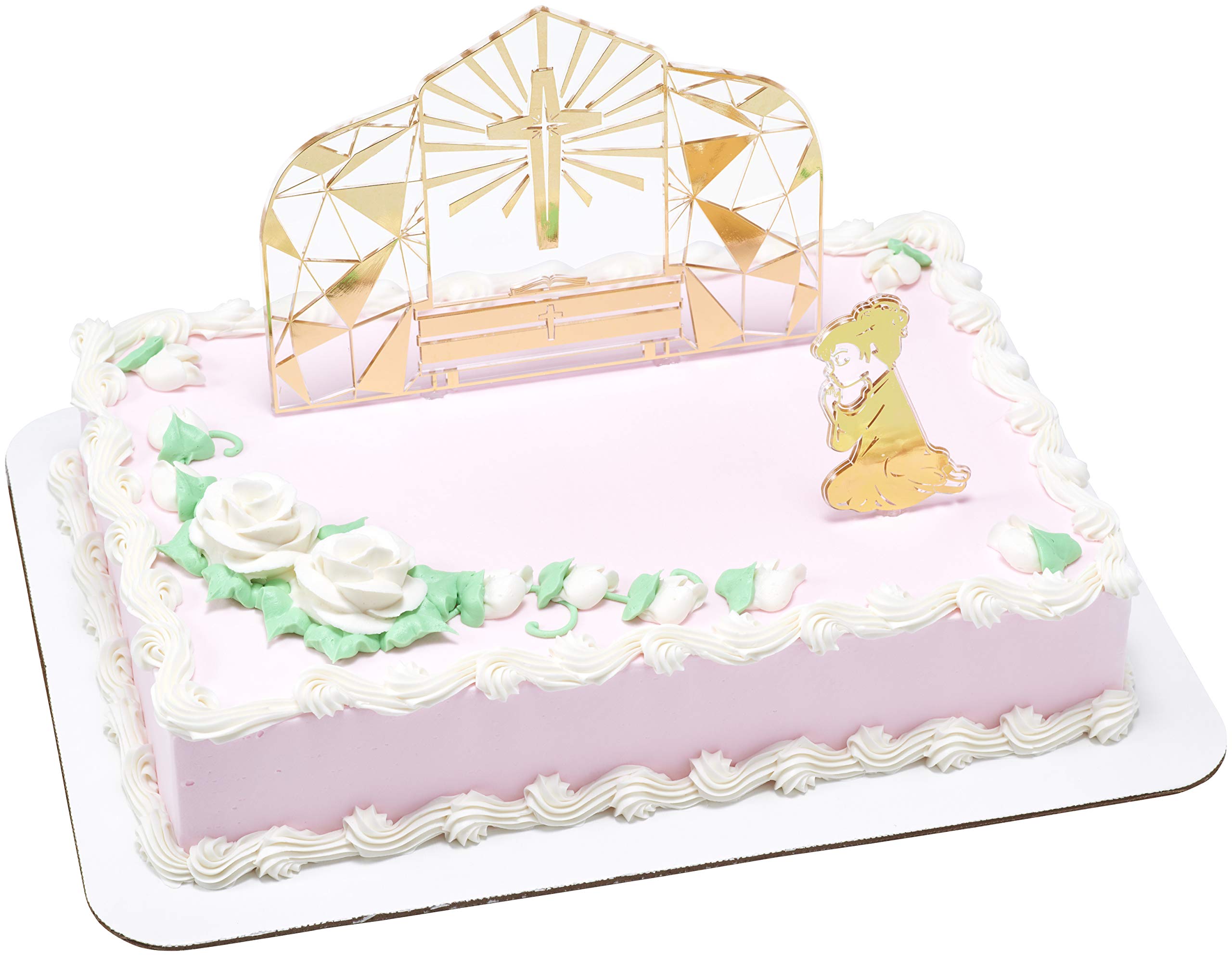 Communion Girl Cake Kit - Elegant Cake Topper for First Holy Communion | DecoPac Decorations for Religious Celebrations & Special Occasions