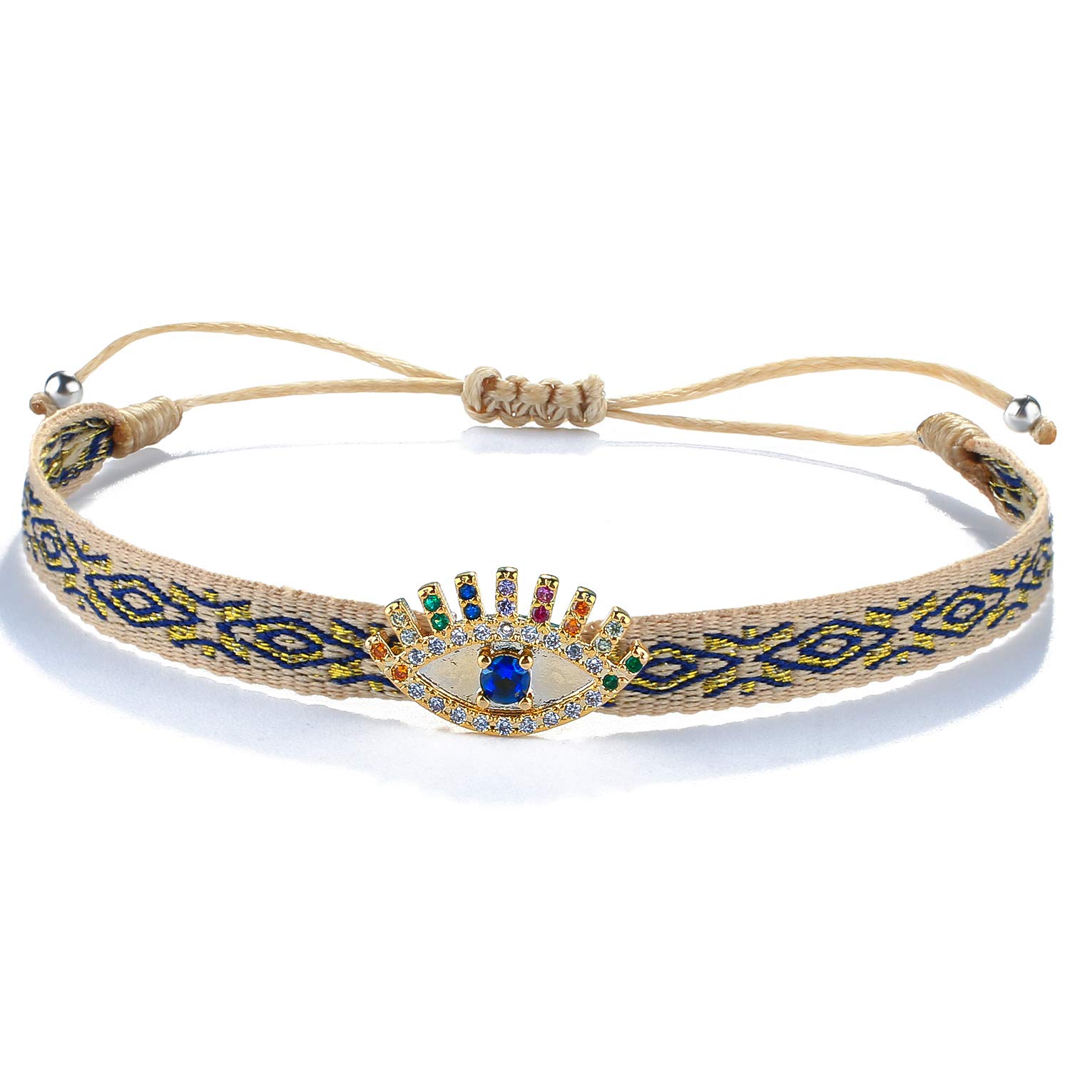 KELITCH Women's Adjustable Friendship Bracelets with Star Charm - Colorful Silk Rope Stackable Bracelets for Best Friends, Sisters & Gifts | Perfect for Everyday Wear, Parties & Special Occasions