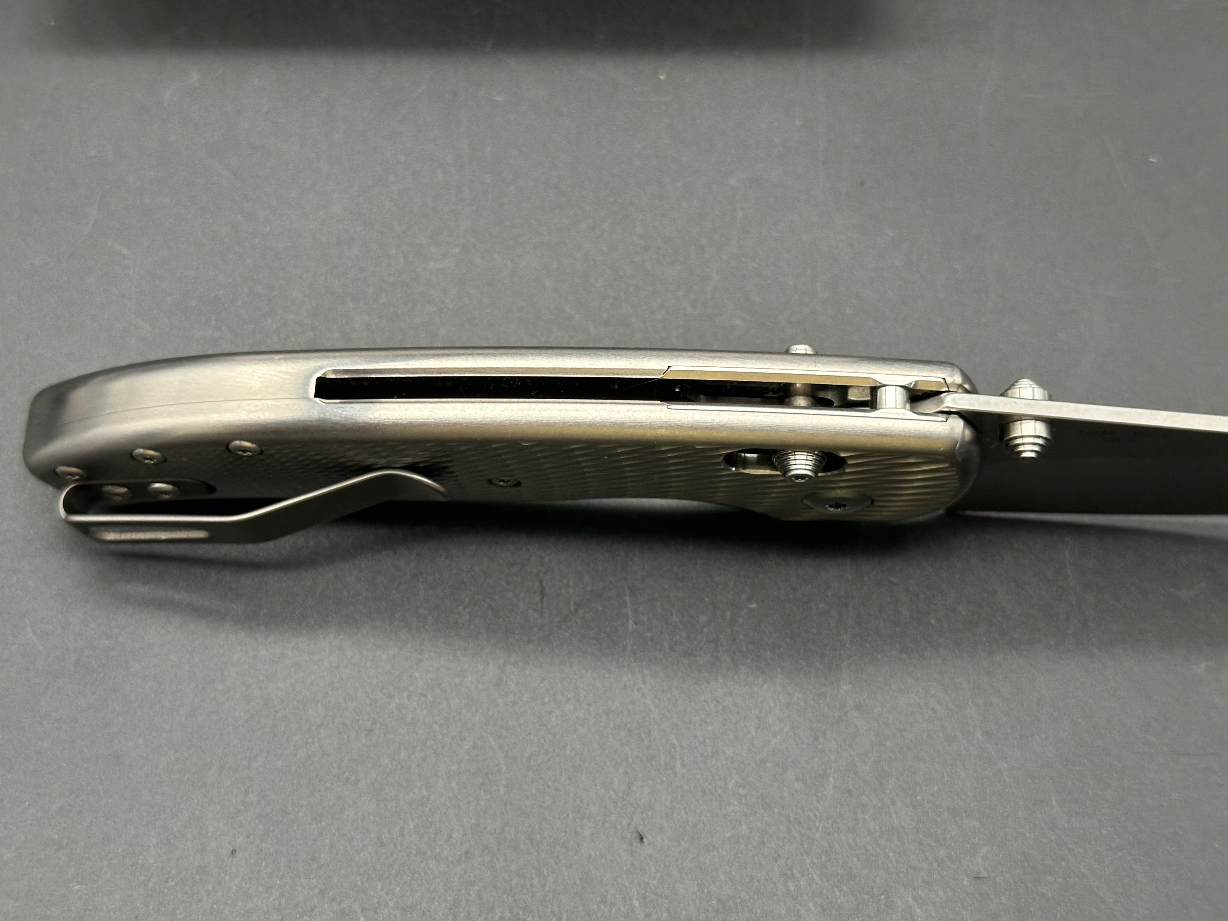 TRM Titanium Shadow Mike Irie Custom Hollow Ground Knife - Premium EDC Folding Pocket Knife for Outdoor Camping, Hunting & Survival Gear