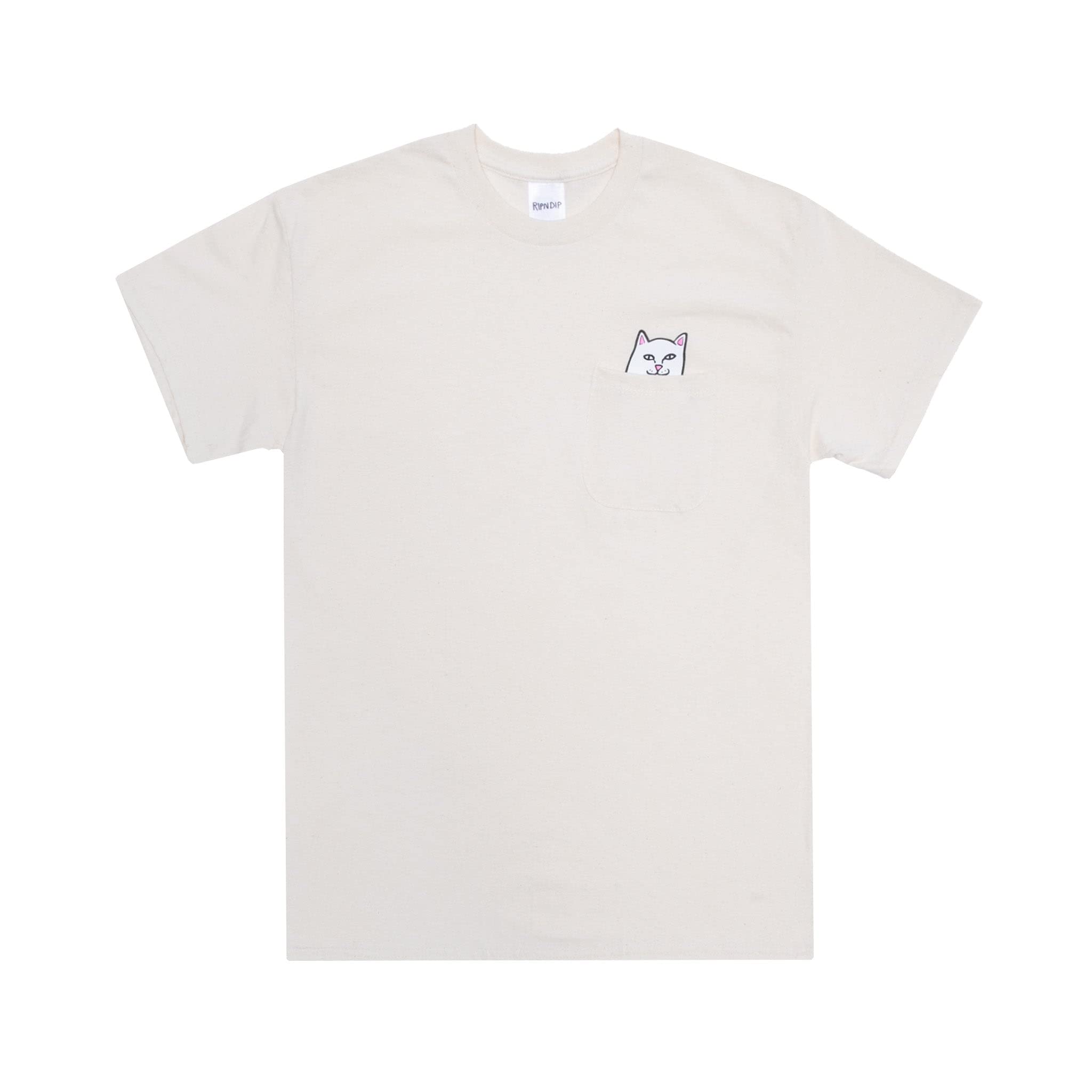RIPNDIP Lord Nermal Funny Cat Graphic T-Shirt for Men - Short Sleeve Crew Neck Cotton Tee - Casual Streetwear & Funny Gift for Cat Lovers