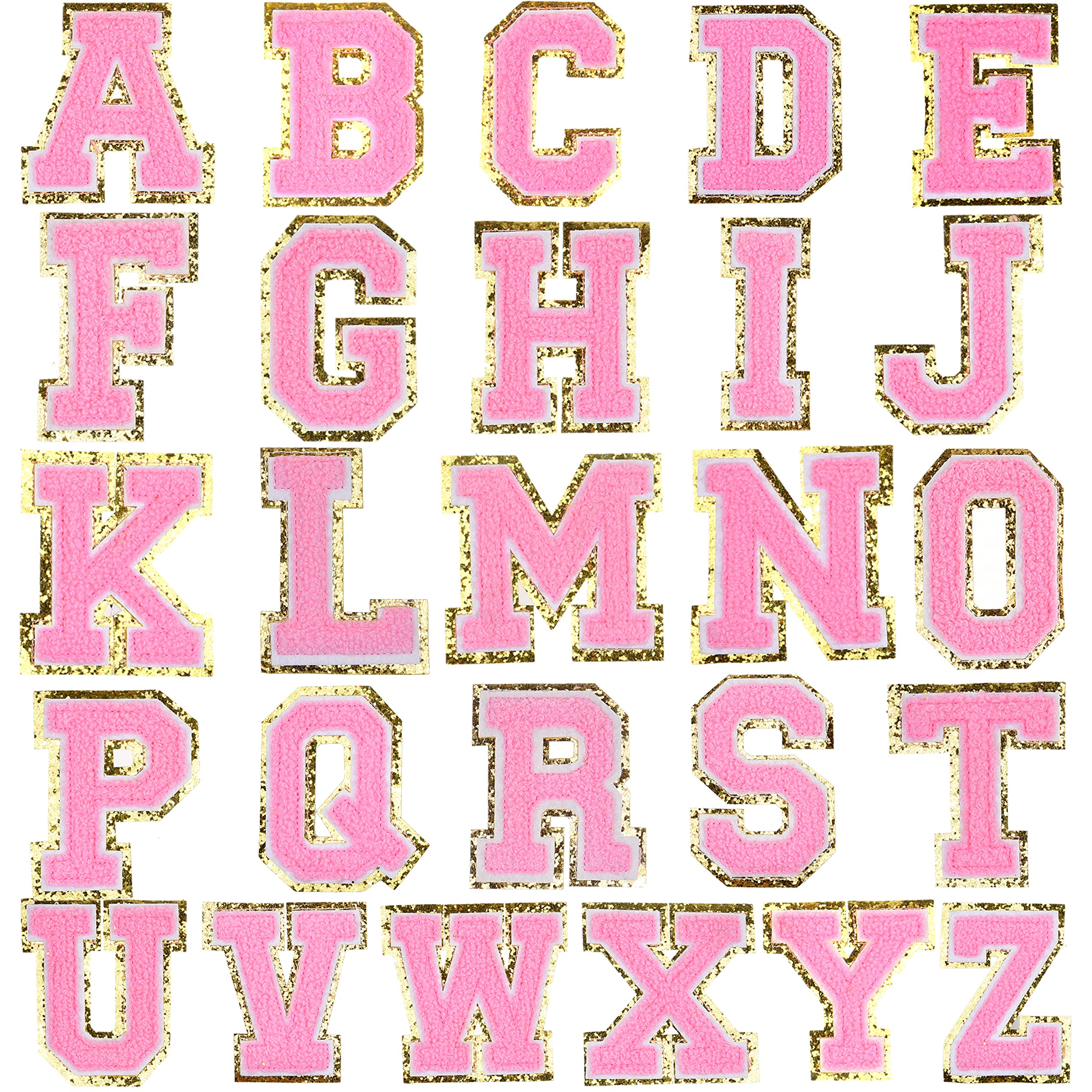 Kare & Kind Iron On Letter Patches - Chenille Embroidered Alphabet R Patch for Clothing, DIY Crafts & Customization - Perfect for Shirts, Jackets, Bags, Hats, Uniforms & Handmade Projects - Washable & Durable Sew On/Iron On Applique