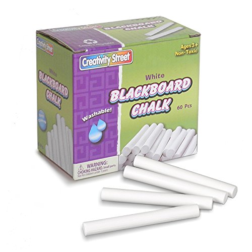 Premium White Blackboard Chalk Bucket - 60 Pieces/Pack for Classrooms, Restaurants & Home Use - Non-Toxic Dustless Chalk for Smooth Writing