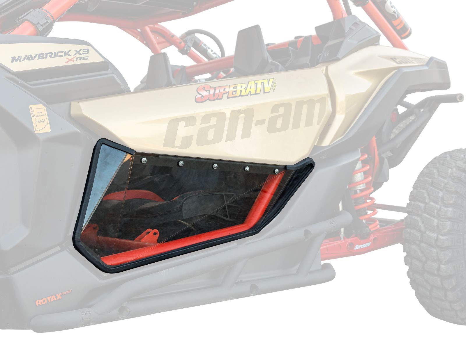 SuperATV Clear Lower Doors for Can-Am Maverick X3 - 1/4
