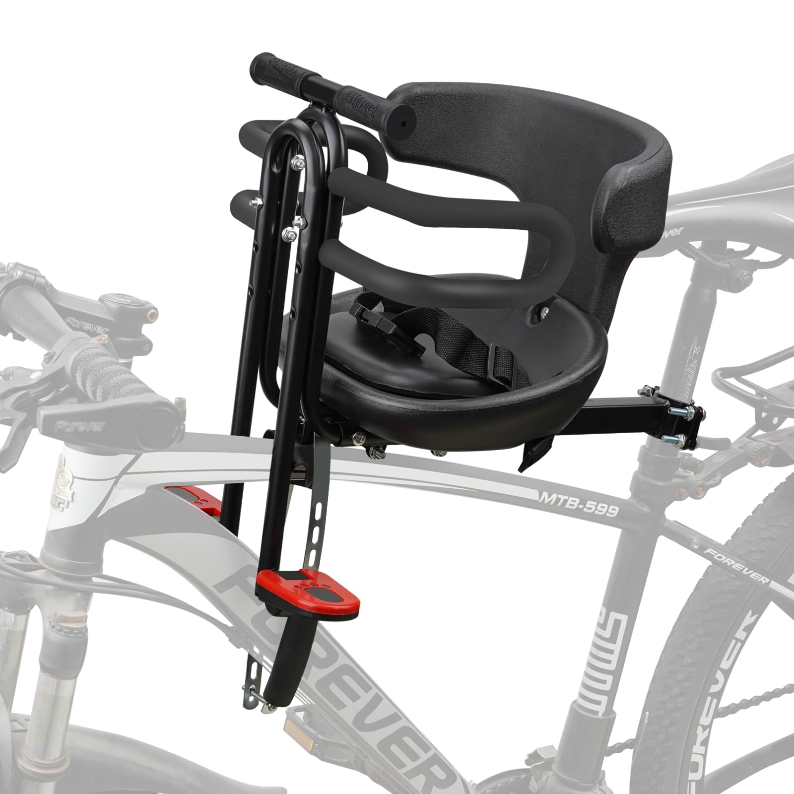 **YouTeMei Front Mounted Baby Bike Seat for Toddlers 1-3 Years - Safe & Comfortable Child Bike Seat Attachment for Adult Bikes - Perfect for Family Rides, Commuting & Outdoor Adventures**