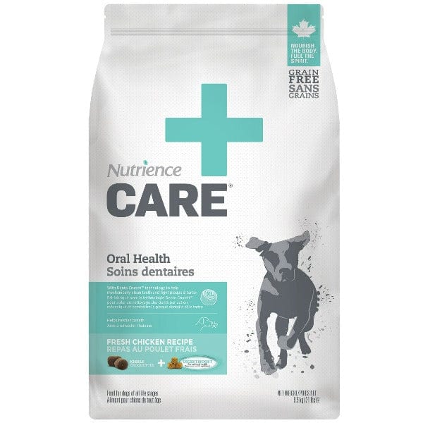 Nutrience Care+ Oral Health Dry Dog Food - Grain-Free Dental Care for Small & Large Breeds - Promotes Fresh Breath & Healthy Teeth - Perfect for Daily Feeding & Dental Maintenance