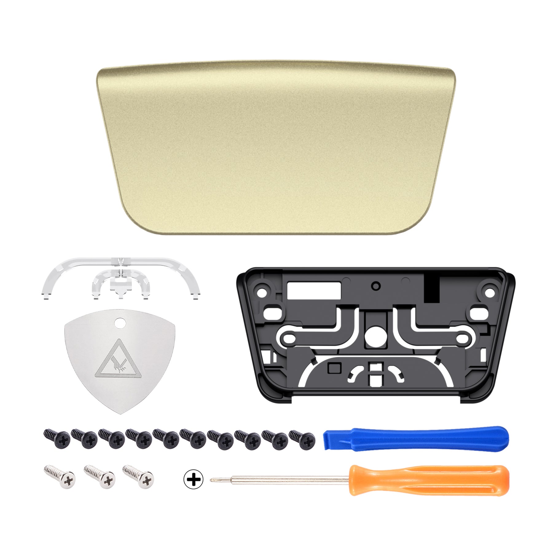 eXtremeRate Metallic Champagne Gold Touchpad Cover for PS5 Controller BDM 010/020/030/040/050 - Custom Replacement Part for Enhanced Gaming Experience