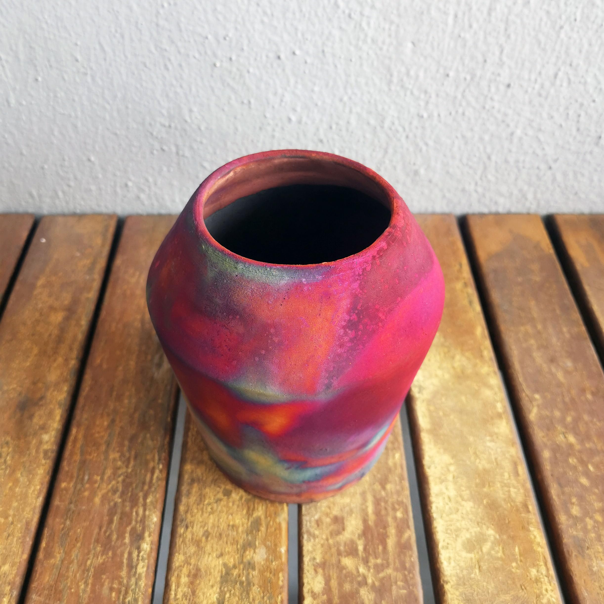 Handmade Ceramic Raku Vase 4.3 inch - Unique Pottery Gift for Women, Boho Home Decor, Wedding Gift for Bridesmaid, Mother's Day Present in Elegant Gift Box - Perfect for Living Room, Bedroom & Wedding Decorations