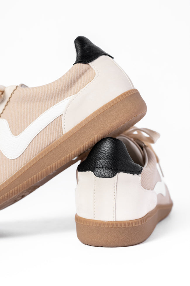 Kyla Almond Classic Low Top Sneakers for Women - Comfortable Casual Walking Shoes | Perfect for Everyday Wear, Gym, and Travel