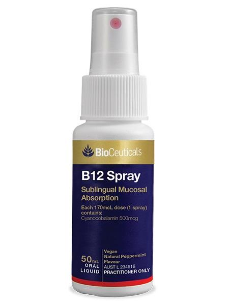 BioCeuticals Vitamin B12 Oral Spray - Fast Absorption, Energy Boost & Immune Support - Perfect for Busy Professionals & Active Lifestyles