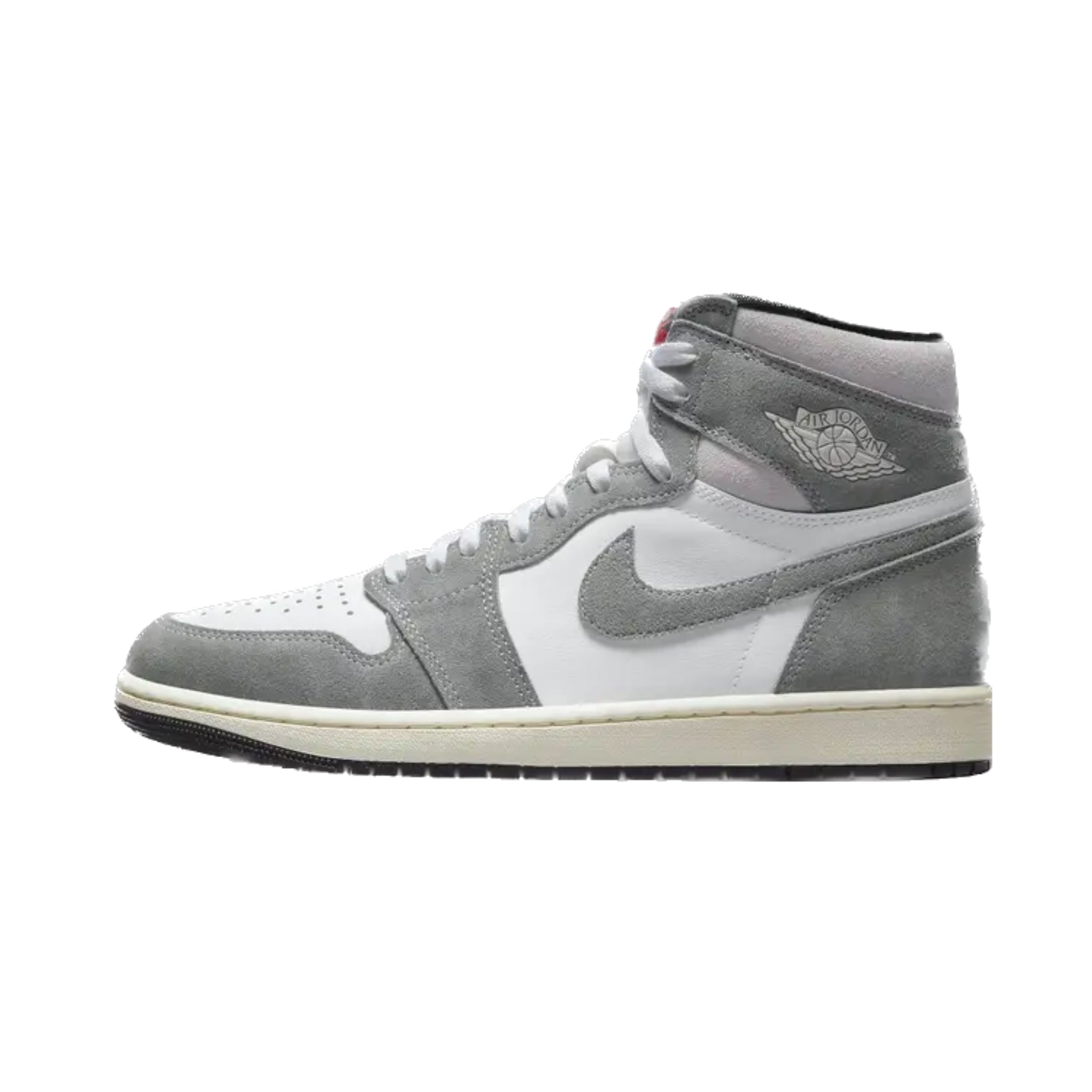 Air Jordan 1 Retro High OG Sneakers - Washed Black/Fire Red/Light Smoke Grey/Sail Colorway - Men's Basketball Shoes for Streetwear & Casual Outfits