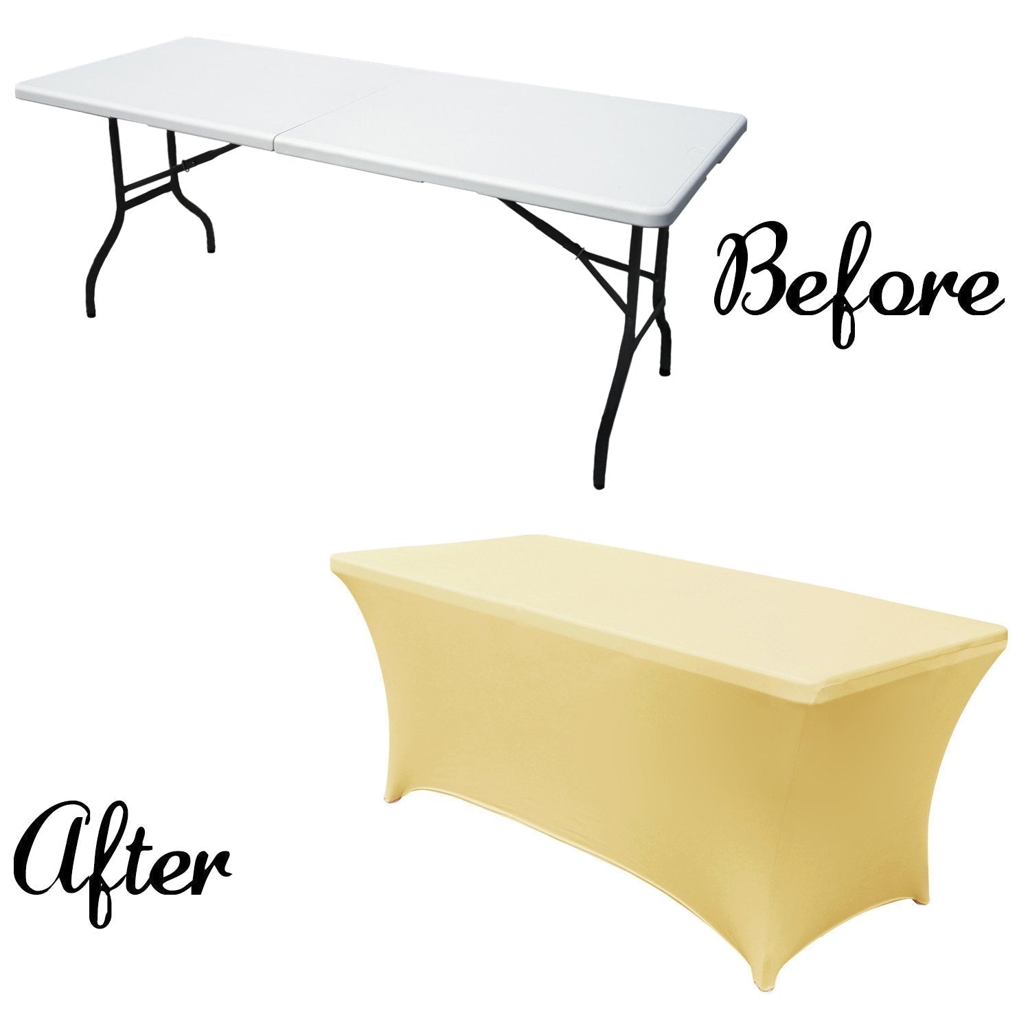 ABCCANOPY Spandex Table Cover - Stretchable Fitted Polyester Tablecloth for Round Tables (60 Inch) - Washable & Wrinkle-Resistant - Perfect for Weddings, Parties, and Restaurant Decor