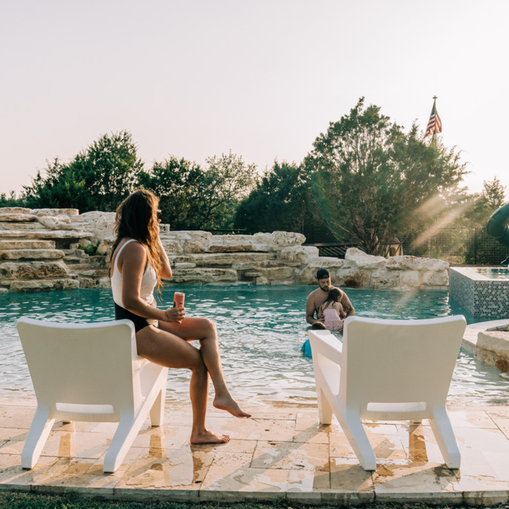 Premium Bask In Pool Lounge Chair - Adjustable Floating Sunbed for Swimming Pool, Beach & Backyard Relaxation | Comfortable Waterproof Outdoor Recliner for Sunbathing & Vacation Use
