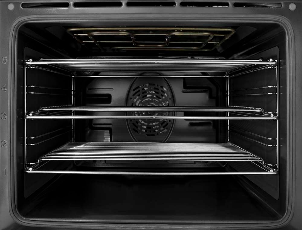 Blomberg BERU24102SS 24-Inch Electric Range with Convection Fan & Circular Element - 4-Zone Smooth Glass Cooktop in Stainless Steel - Perfect for Modern Kitchens & Home Cooking