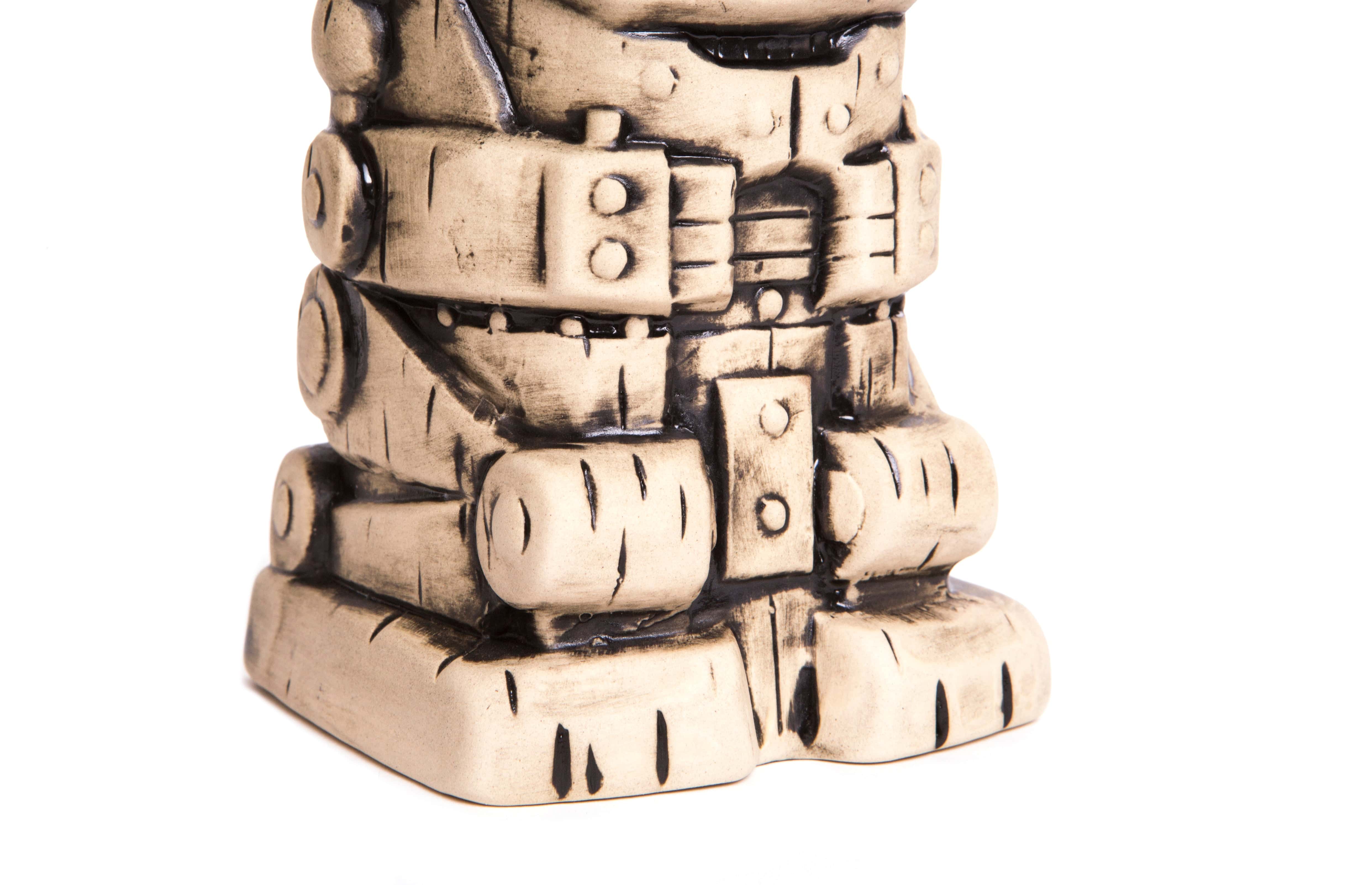 Iron Giant Ceramic Tiki Mug - Handcrafted Bone Design for Tropical Cocktails & Home Bar Decor - Perfect for Luau Parties, Tiki Bars & Gift Giving