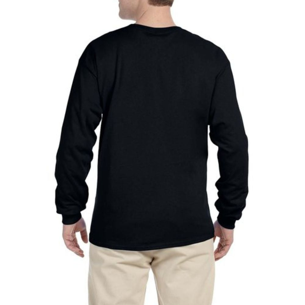 Gildan G240 Men's Ultra Cotton Long Sleeve T-Shirt | Soft Comfortable Crewneck Shirt | Sport Grey | Perfect for Work, Casual Wear & Outdoor Activities