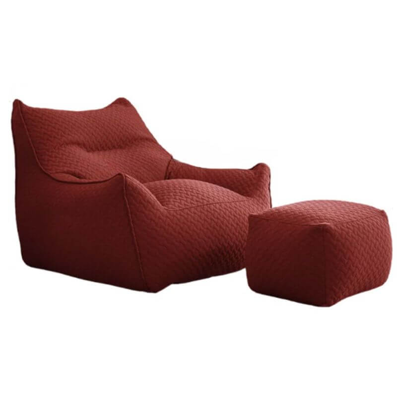 Portable Ink/Maroon Plastic Fabric Sack Chair - Lightweight & Foldable for Indoor/Outdoor Use, Camping, Beach, Dorm Room, or Lounge Relaxation