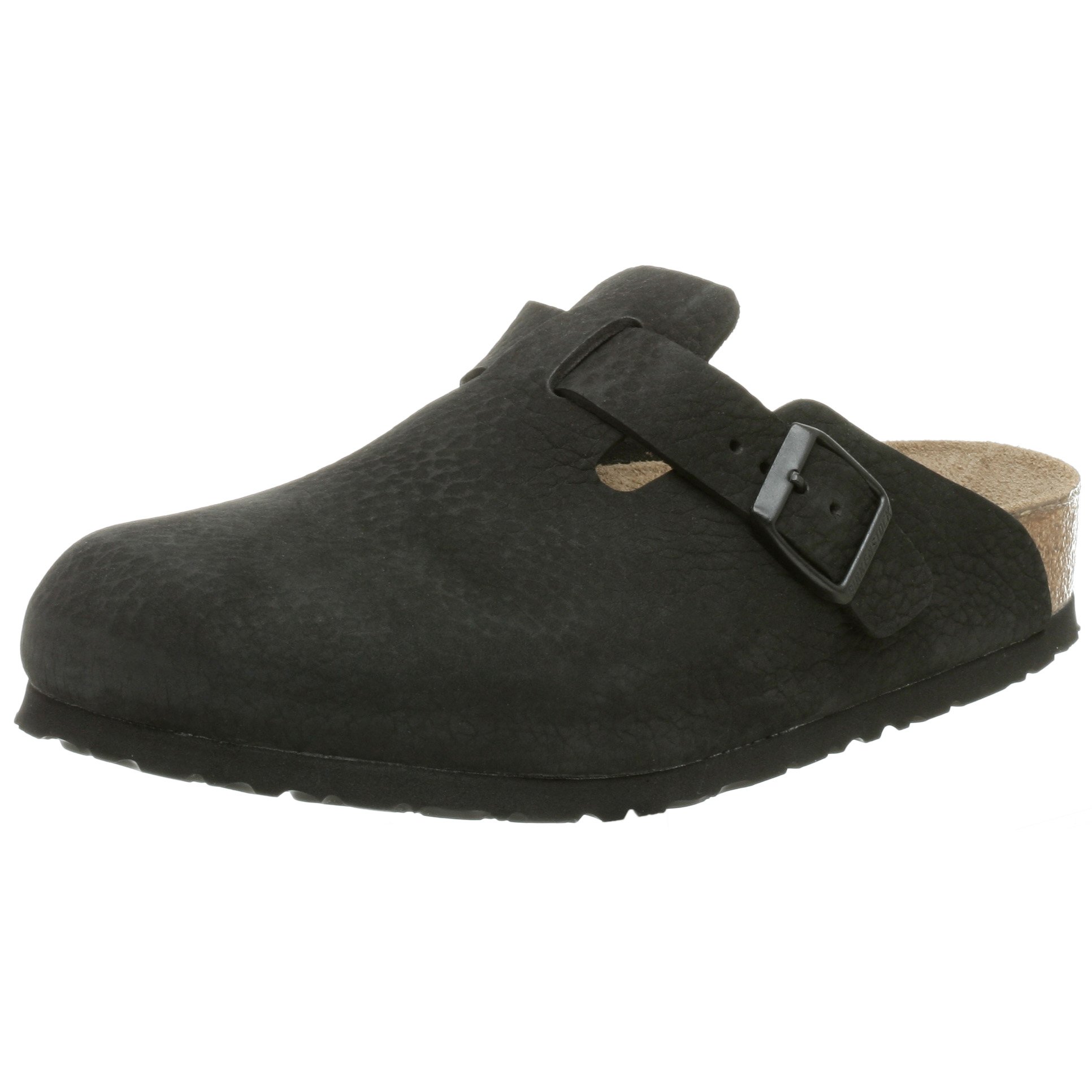 Birkenstock Unisex Boston Soft Footbed Clogs - Black, Size 46 EU (US Men's 12-13) | Comfortable Cork Footbed Sandals for Home, Office & Casual Wear
