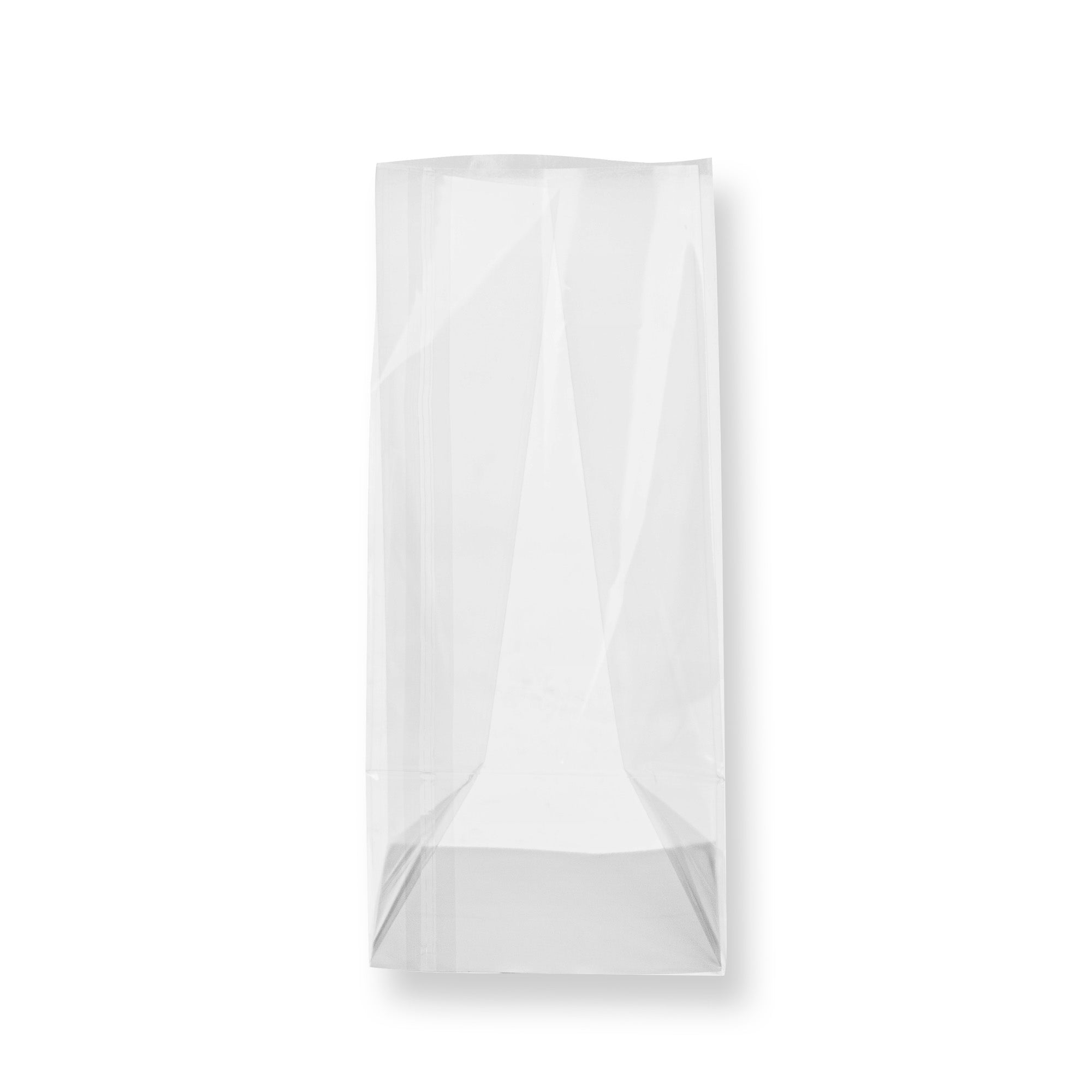 Clear Plastic Gusset Bags with Flat Bottom - 4