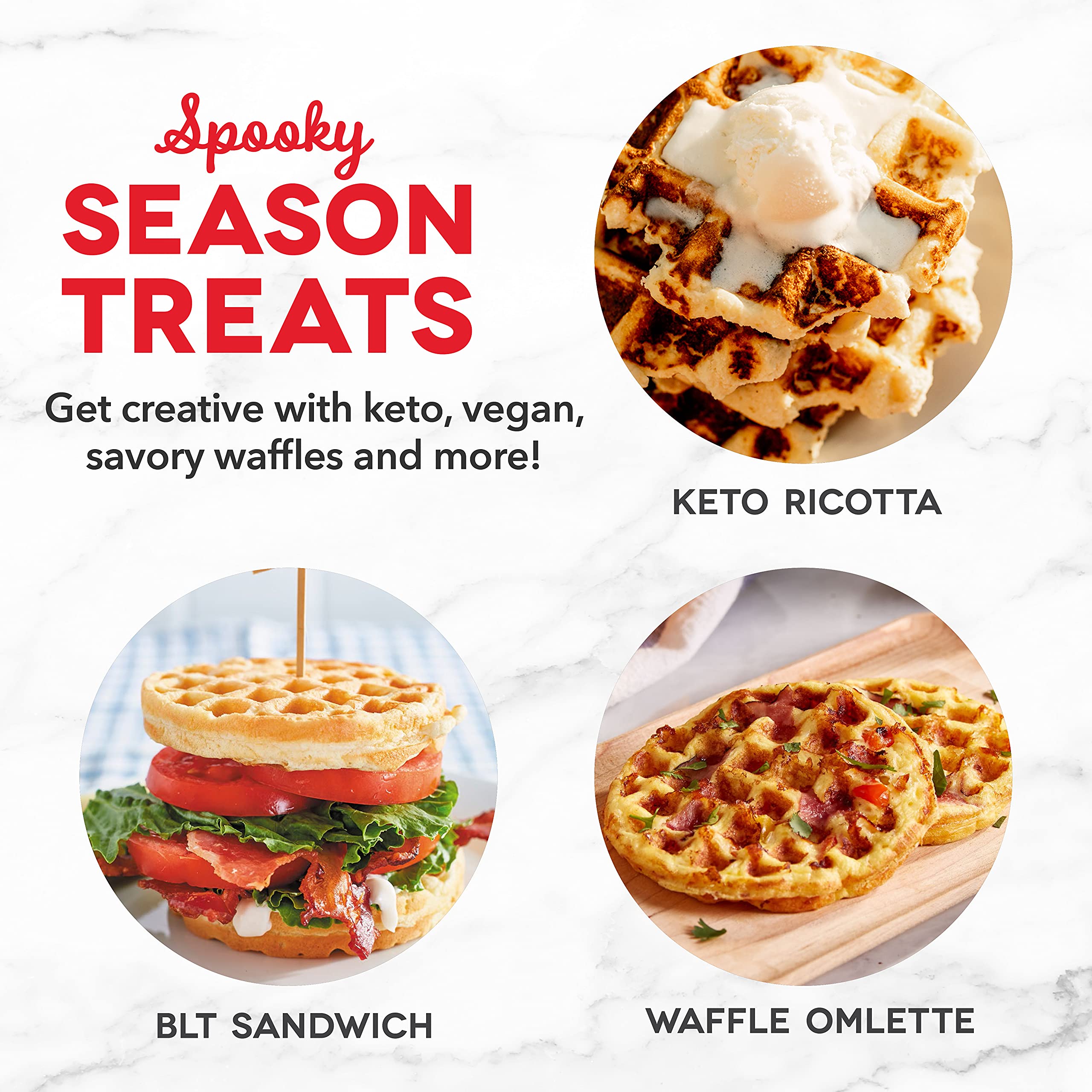 Dash Mini Waffle Maker (2 Pack) - 4 Inch Non-Stick Waffle Iron for Keto Chaffles, Hash Browns & Individual Waffles - Easy to Clean, Halloween Orange - Perfect for Breakfast, Snacks & Holiday Cooking