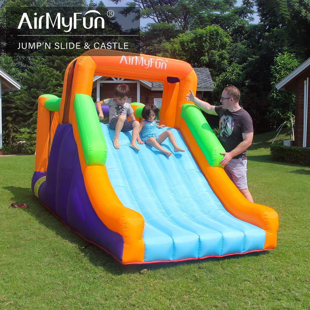**AirMyFun Inflatable Bounce House with Slide - Durable Sewn Jumper Castle for Kids, Indoor & Outdoor Play, Birthday Parties, Backyard Fun, Summer Activities**