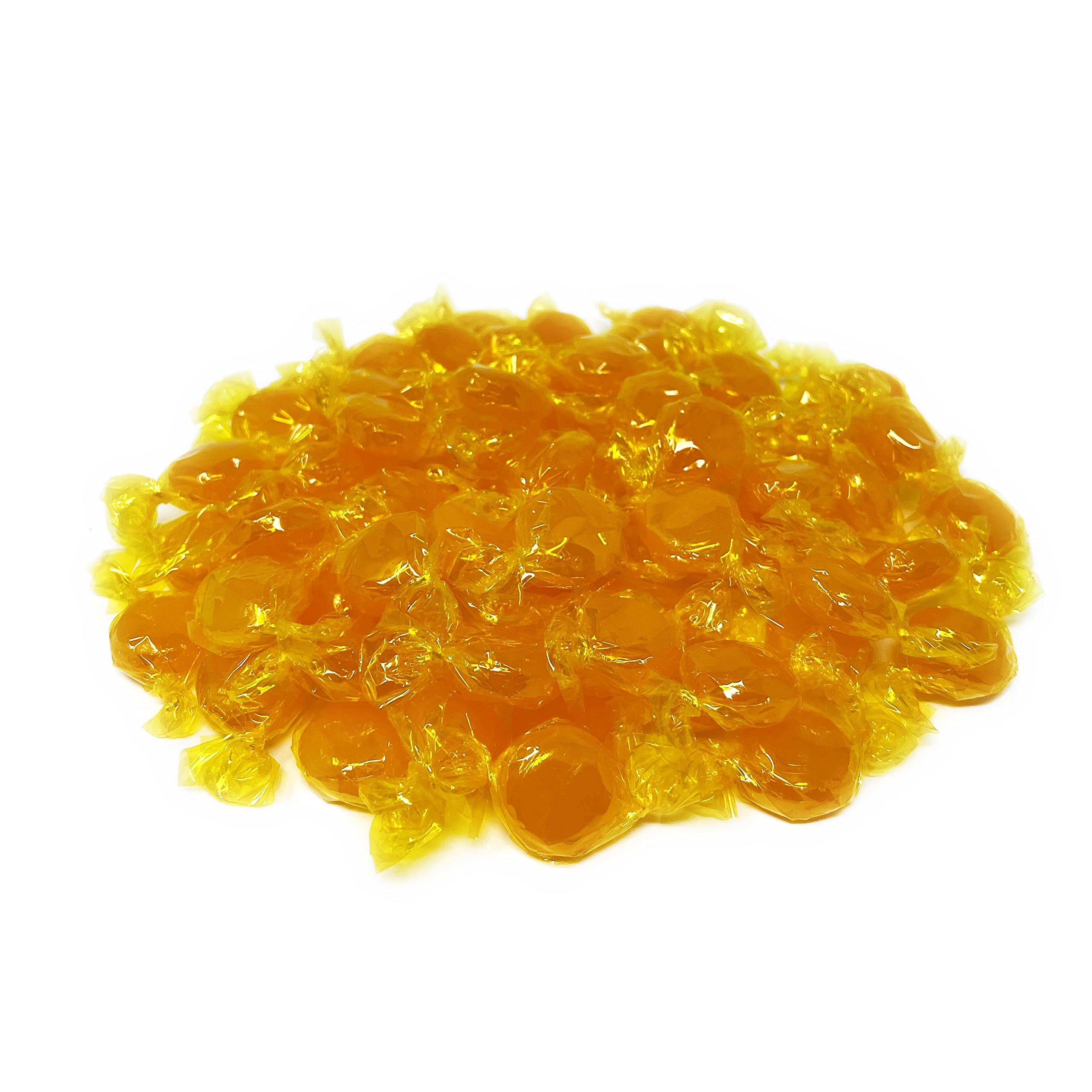 Butterscotch Hard Candy Disks - 1 lb Bag - Classic Butter Scotch Flavored Old School Hard Candies - Individually Wrapped American Vintage Candy Snack - Perfect for Parties, Office Treats & Nostalgic Gift Giving