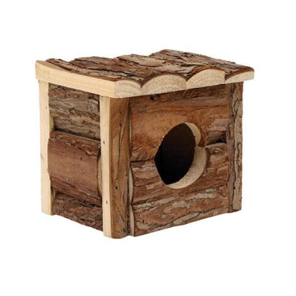 Living World TreeHouse Real Wood Cabin Hideout for Small Animals - Perfect for Hamsters, Guinea Pigs & Rabbits - Cozy Wooden Pet House for Cage or Playtime