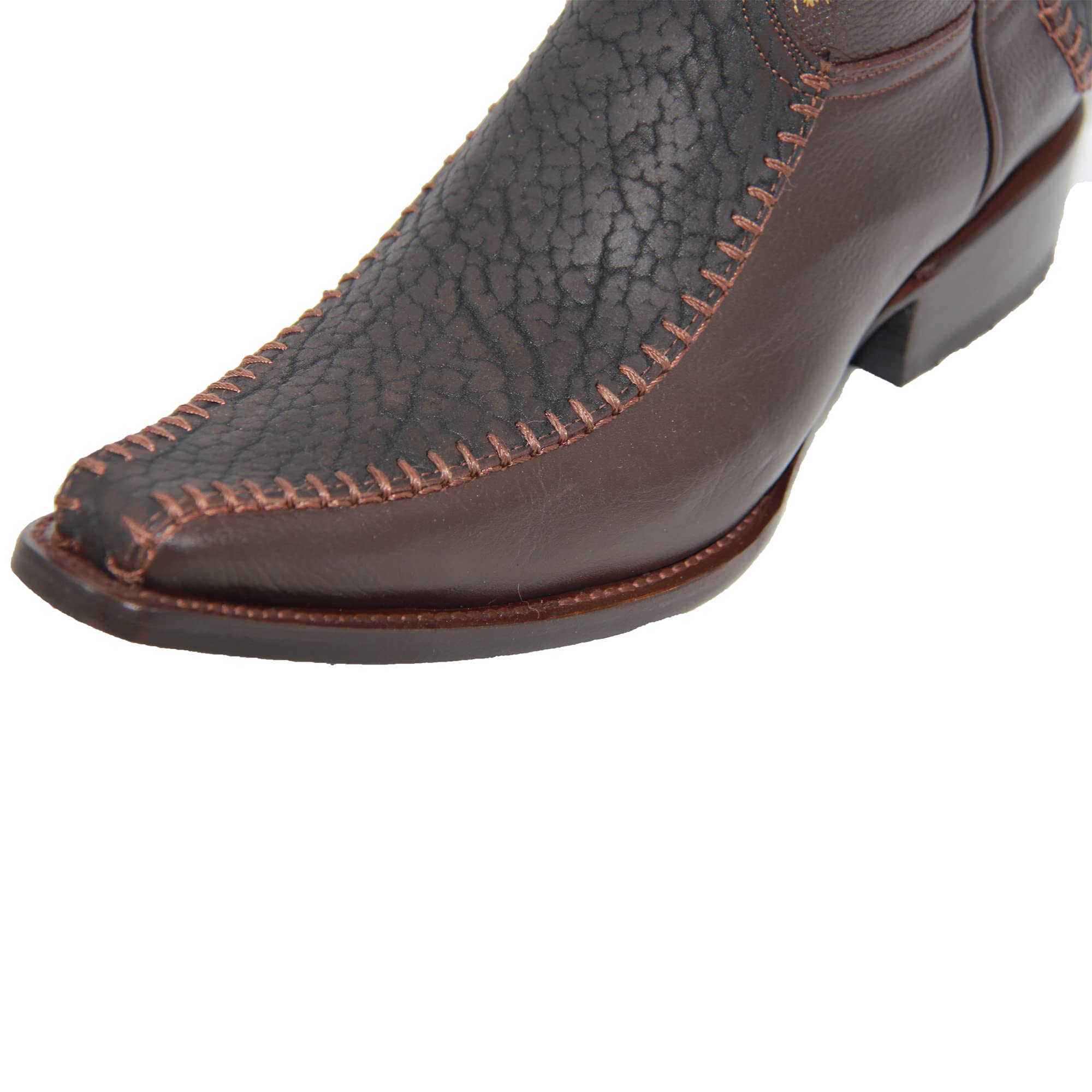 Premium Genuine Leather Cowboy Boots for Men - Western Style Bull Neck Print Design | Perfect for Rodeo, Country Music Festivals & Western Fashion