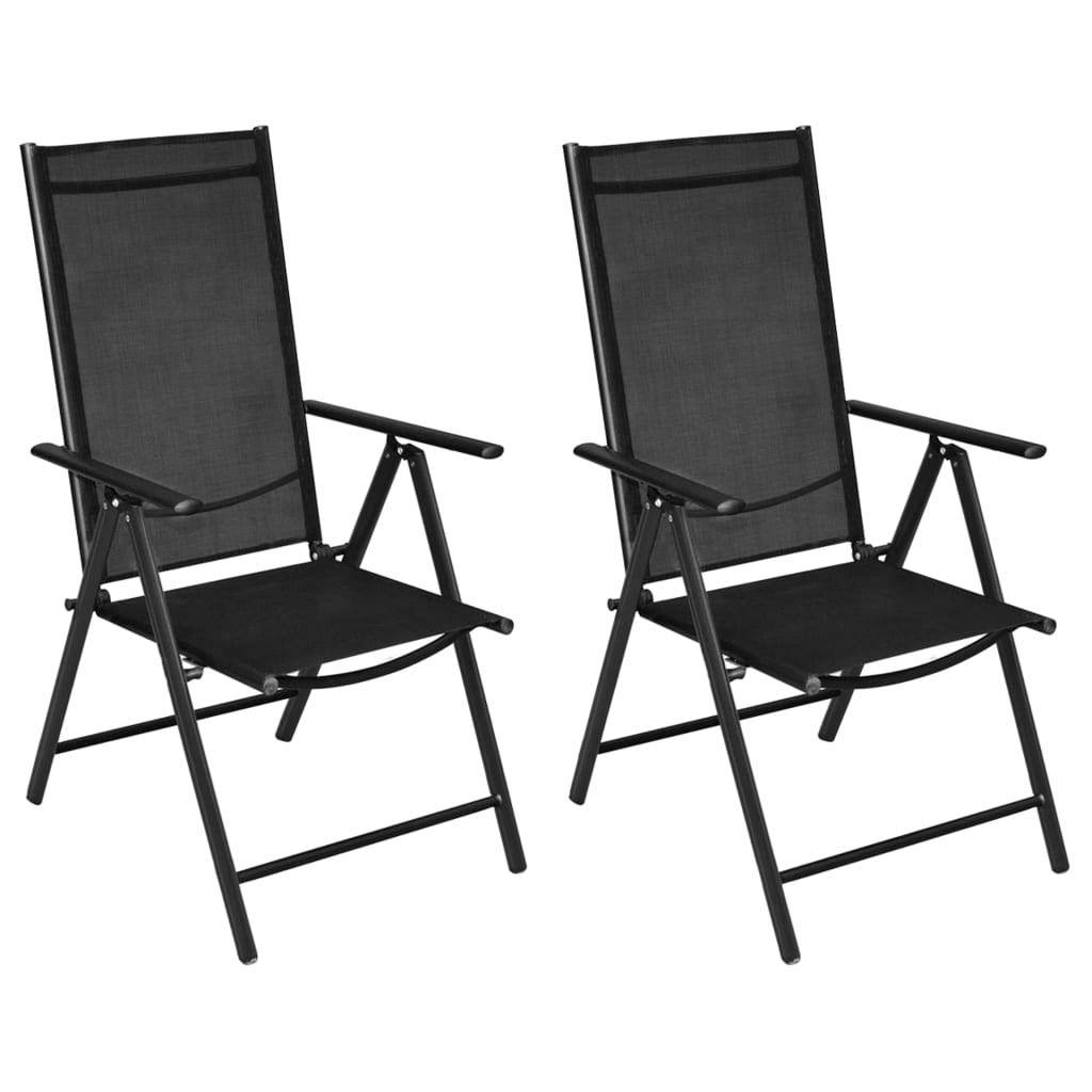 2 Pack Folding Patio Chairs with Armrests - Weather-Resistant Portable Outdoor Chairs for Lawn, Garden, Backyard & Poolside - Perfect for Relaxing, Camping and Picnics