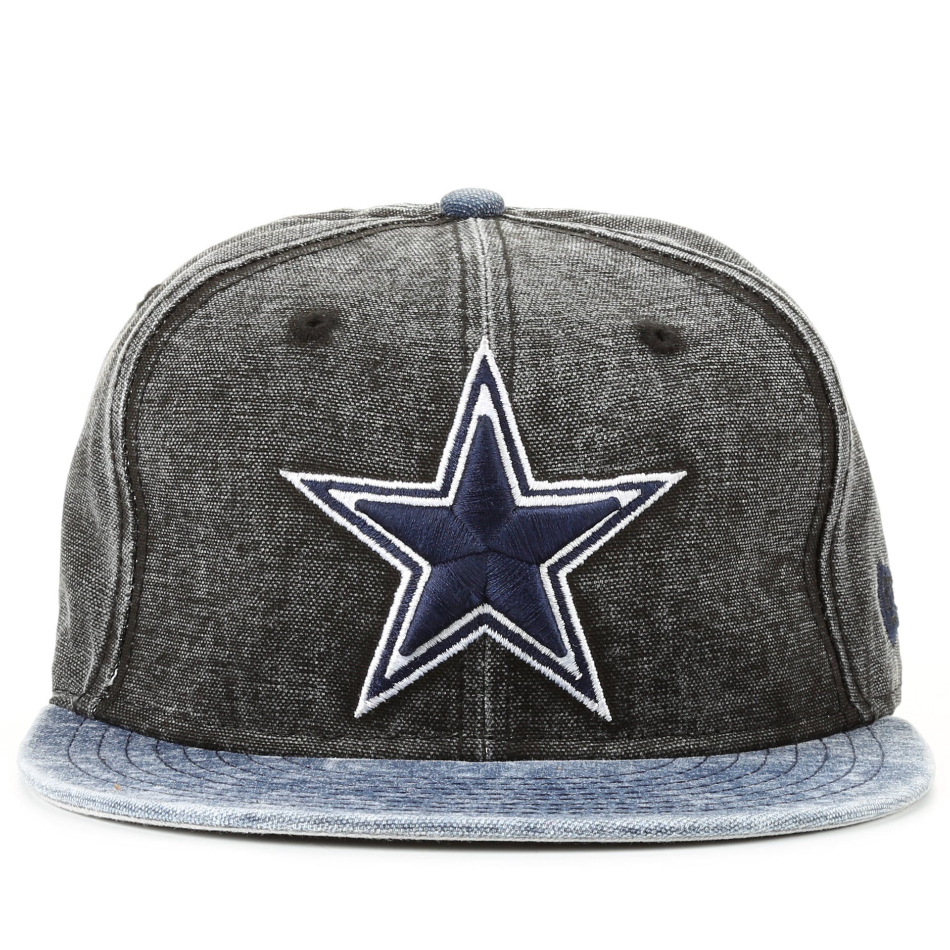 New Era 9Fifty Rugged Canvas Snapback Hat - Dallas Cowboys Official Logo Black Adjustable Baseball Cap for Men & Women - Perfect for Sports Games, Casual Wear & Fan Collections