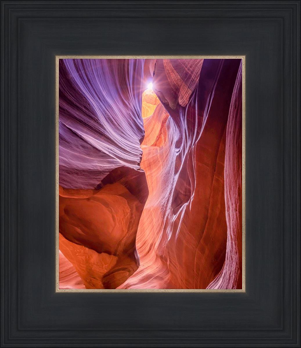 Antelope Canyon Sunburst Wall Art - Stunning Desert Landscape Photography Print for Home & Office Decor | Perfect for Living Room, Bedroom, or Gift