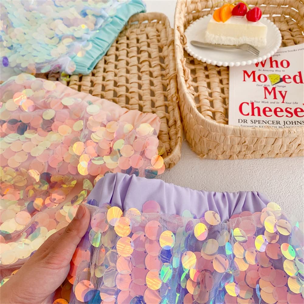 Toddler Baby Girls Mermaid Tail Tutu Dress with Sequins - Sparkly Tulle Skirt for Birthday Party, Beach Outing & Casual Wear | Perfect for Photoshoots, Playdates & Special Occasions