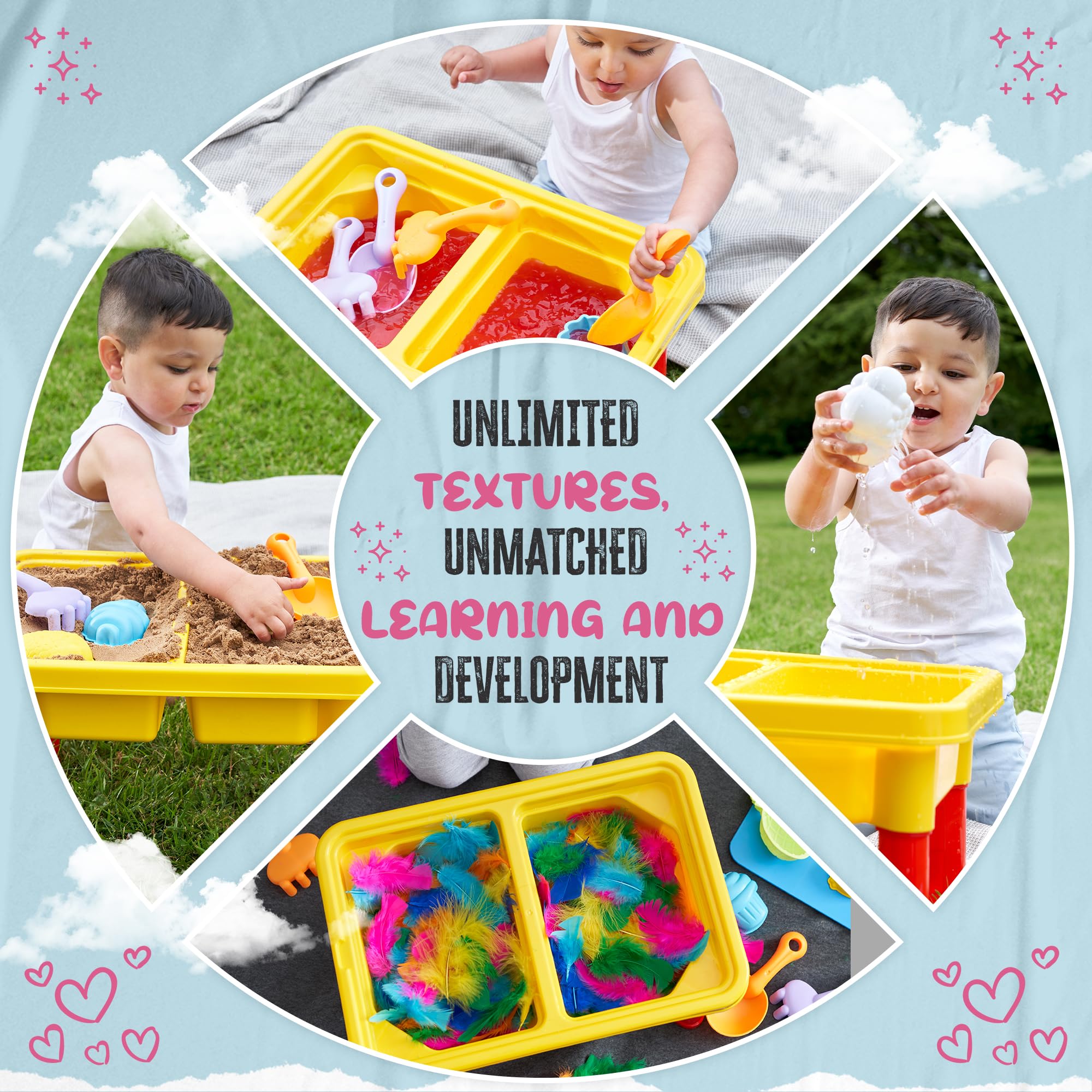 Best Kids Sensory Table for Toddlers - Sand & Water Play Table for Indoor & Outdoor Use - Perfect for Sensory Bins, Sand Play, and Water Activities - Ideal for Preschool Learning & Backyard Fun
