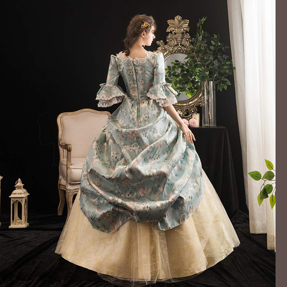 KEMAO Rococo Victorian Baroque Marie Antoinette Dress - Elegant Renaissance Period Ball Gown for Cosplay, Historical Reenactment & Themed Parties