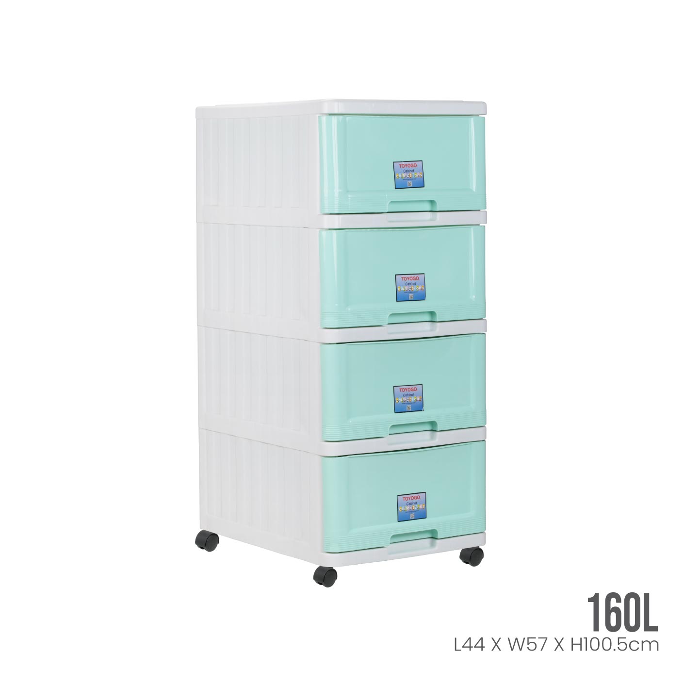 4-Tier Rolling Utility Cart with Wheels - Heavy Duty Metal Storage Organizer for Kitchen, Office, Bathroom, or Garage Organization