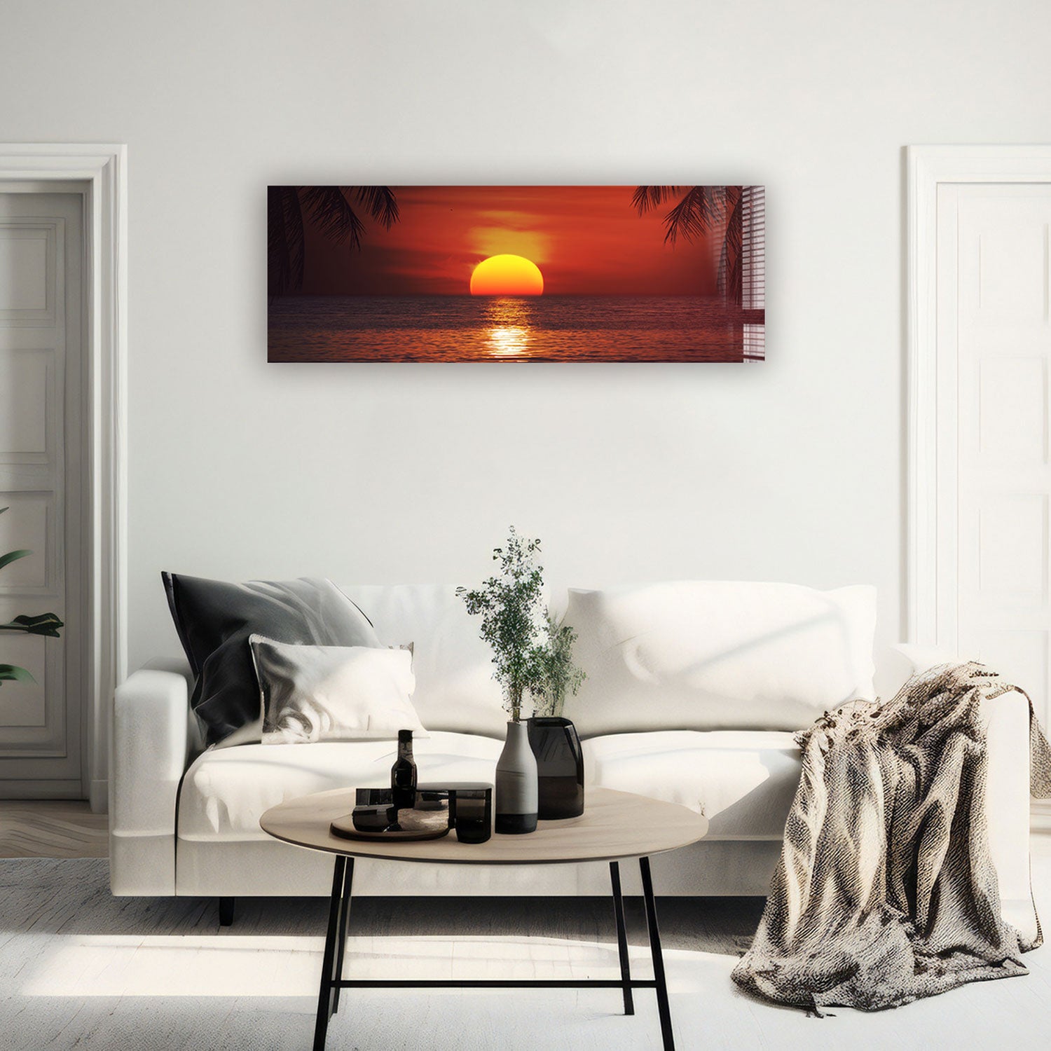 Sunset II Panoramic Wall Art - Stunning Landscape Canvas Print for Home & Office Decor | Perfect for Living Room, Bedroom, or Office Space