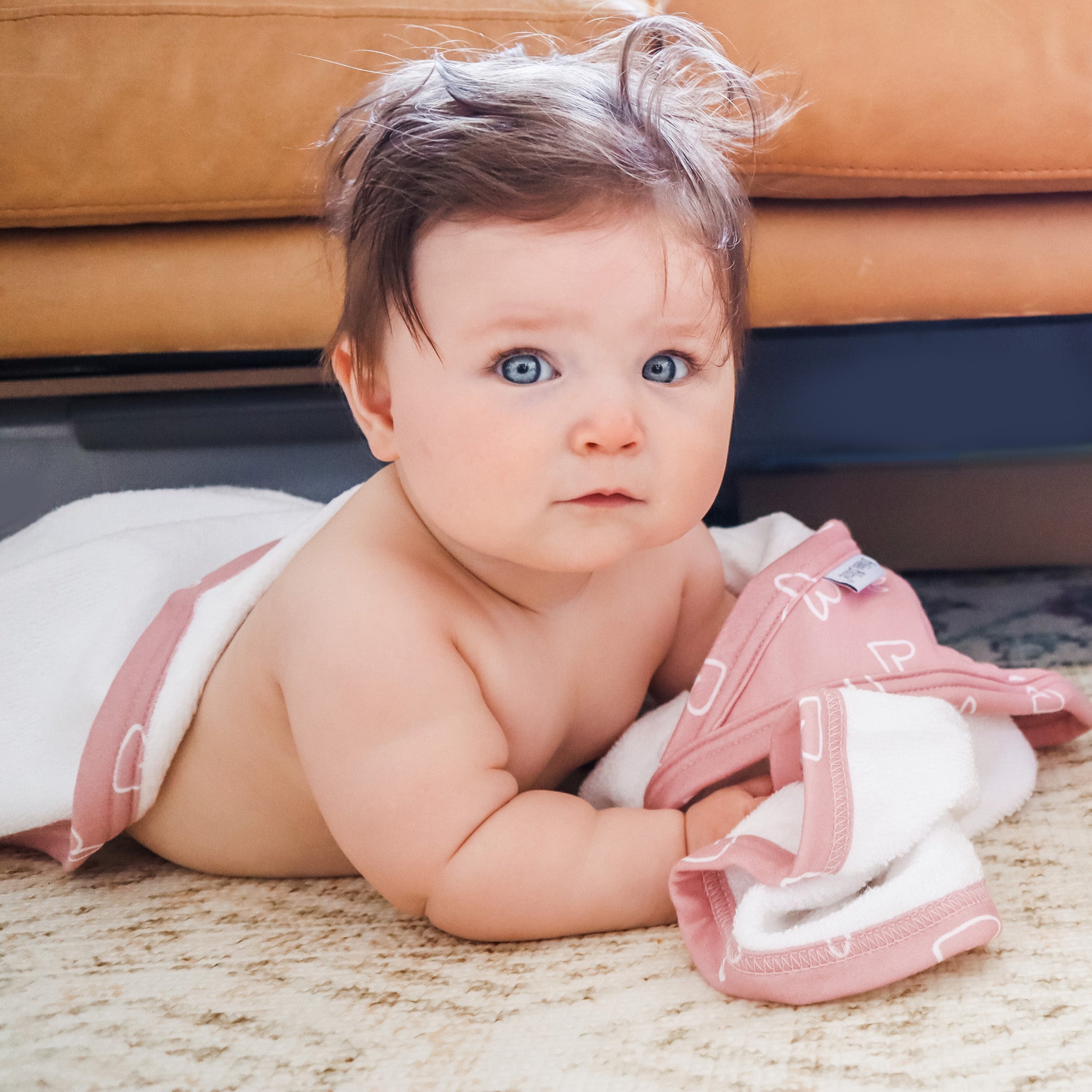 Nordic Style 2-Pack Hooded Towel Set - Dusty Berry & Rose | Soft Absorbent Bath Towels for Babies, Kids & Adults | Perfect for Spa, Beach & Pool Use