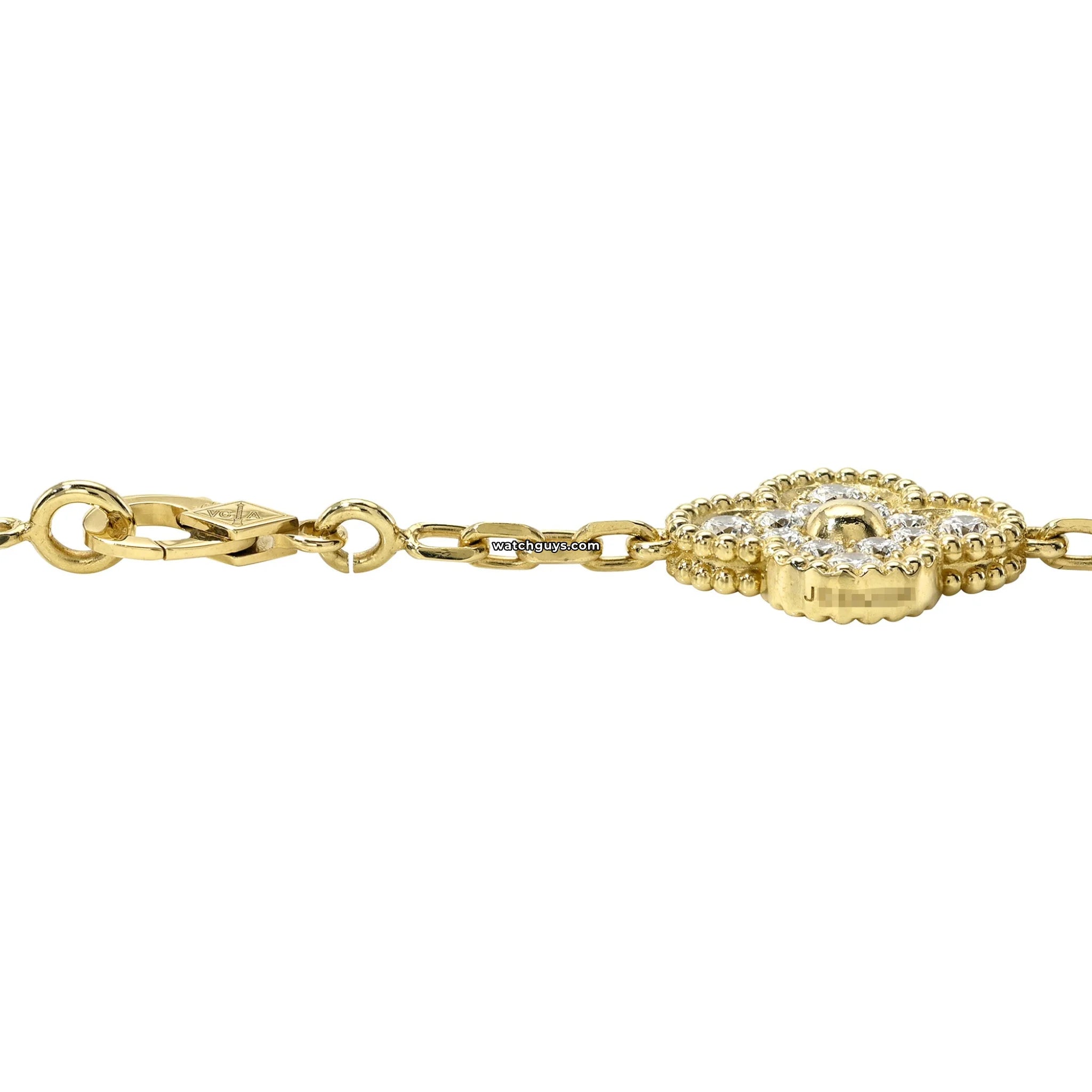 Van Cleef & Arpels Vintage Alhambra 10 Motif Diamond Necklace - Luxury Jewelry for Women, Perfect for Weddings & Special Occasions