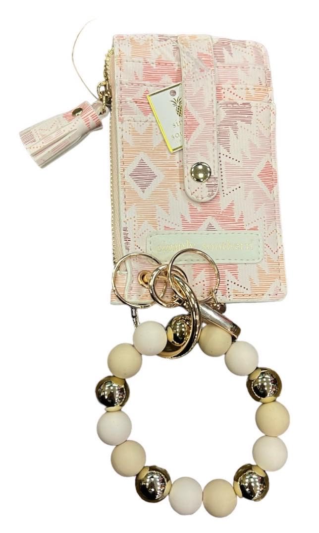 Simply Southern Beaded Aztec Bangle Wallet - Adjustable One Size Wristlet for Women | Perfect for Music Festivals, Beach Days & Boho Fashion Accessories