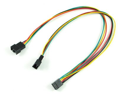 4 Pin PWM to Dual PWM Fan Splitter Cable - Y Adapter for PC Case Fans - Connect Multiple Cooling Fans to Single Motherboard Header (Ideal for Gaming PCs, Workstations & Custom Builds)