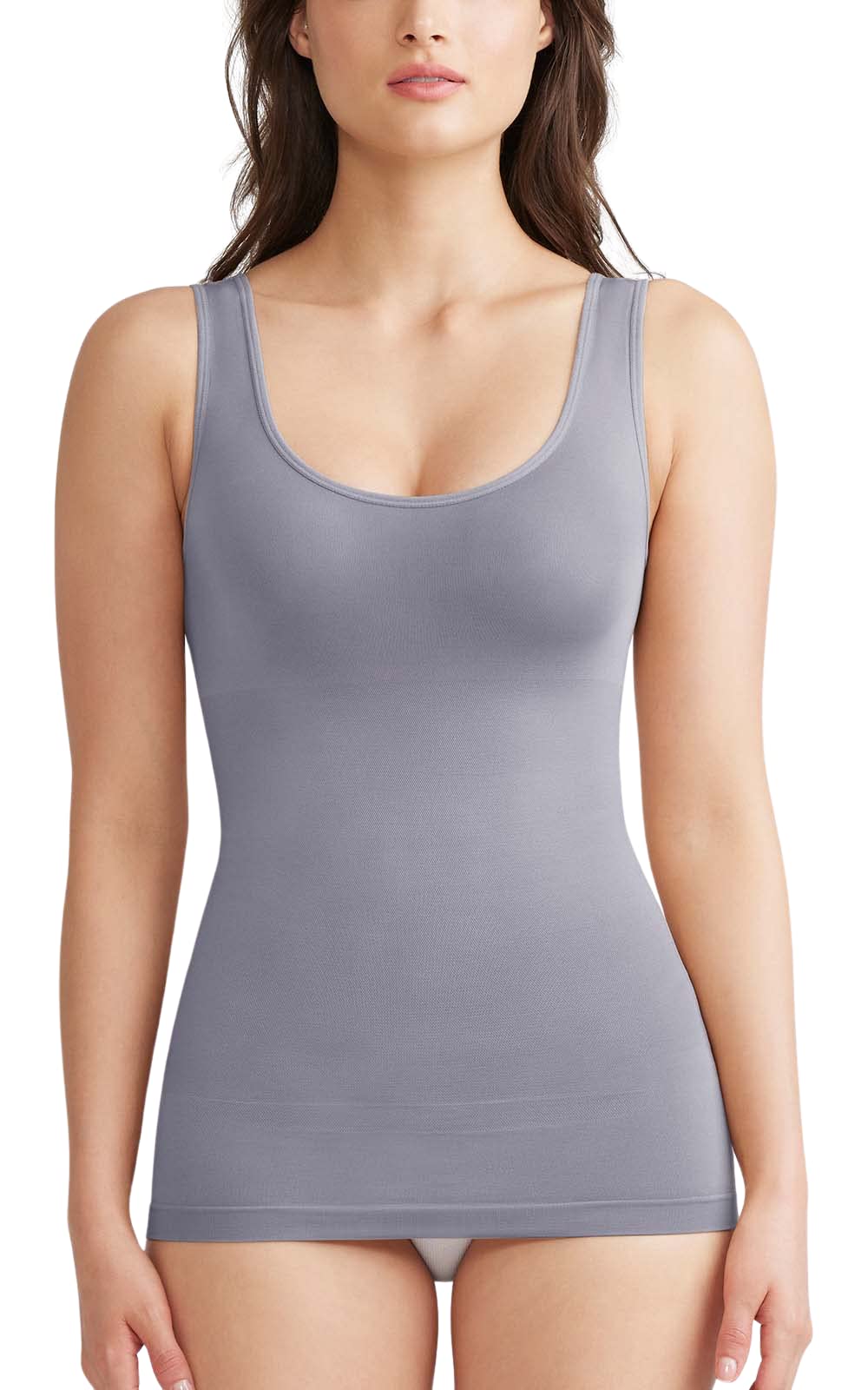 ESSENTIALS BY TUMMY TANK Women's Seamless Shaping Tank Top - Slimming Bodysuit for Everyday Wear, Layering & Shapewear Under Dresses