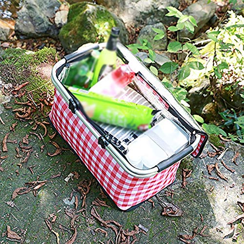 Premium Insulated Picnic Basket - Large Capacity, Portable Cooler Bag for Outdoor, Camping, Beach & Picnics - Keeps Food Fresh for Hours | Perfect for Family Outings, Hiking & Travel