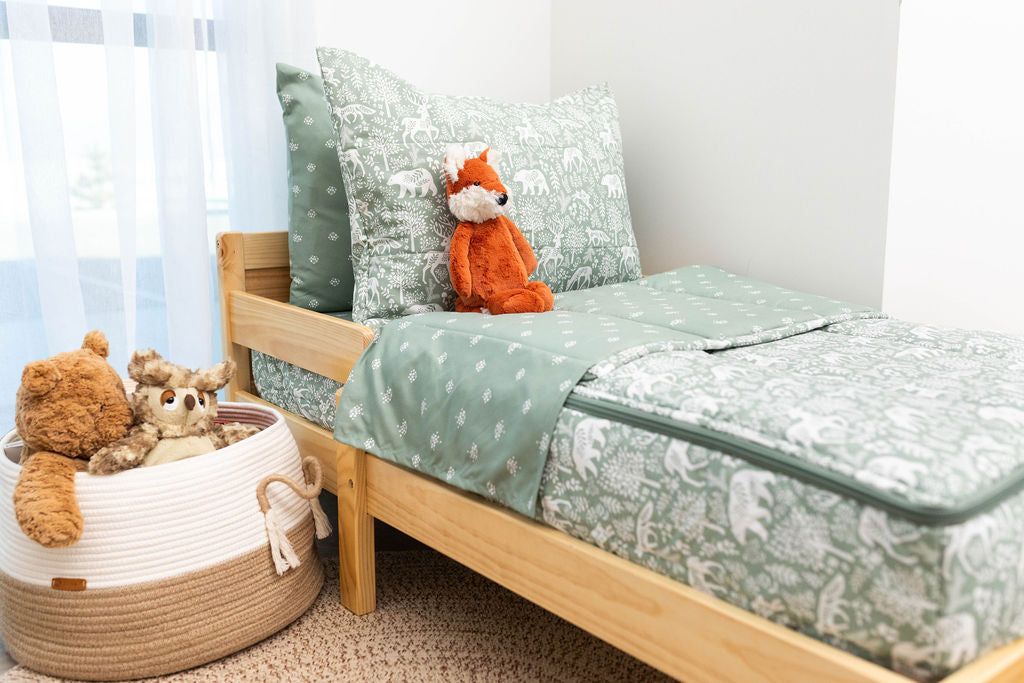 Into The Woods Zipper Bedding Set - Soft & Breathable Bed Sheets with Zipper Closure - Perfect for Kids, Teens & Adults - Ideal for Bedrooms, Dorms & Guest Rooms