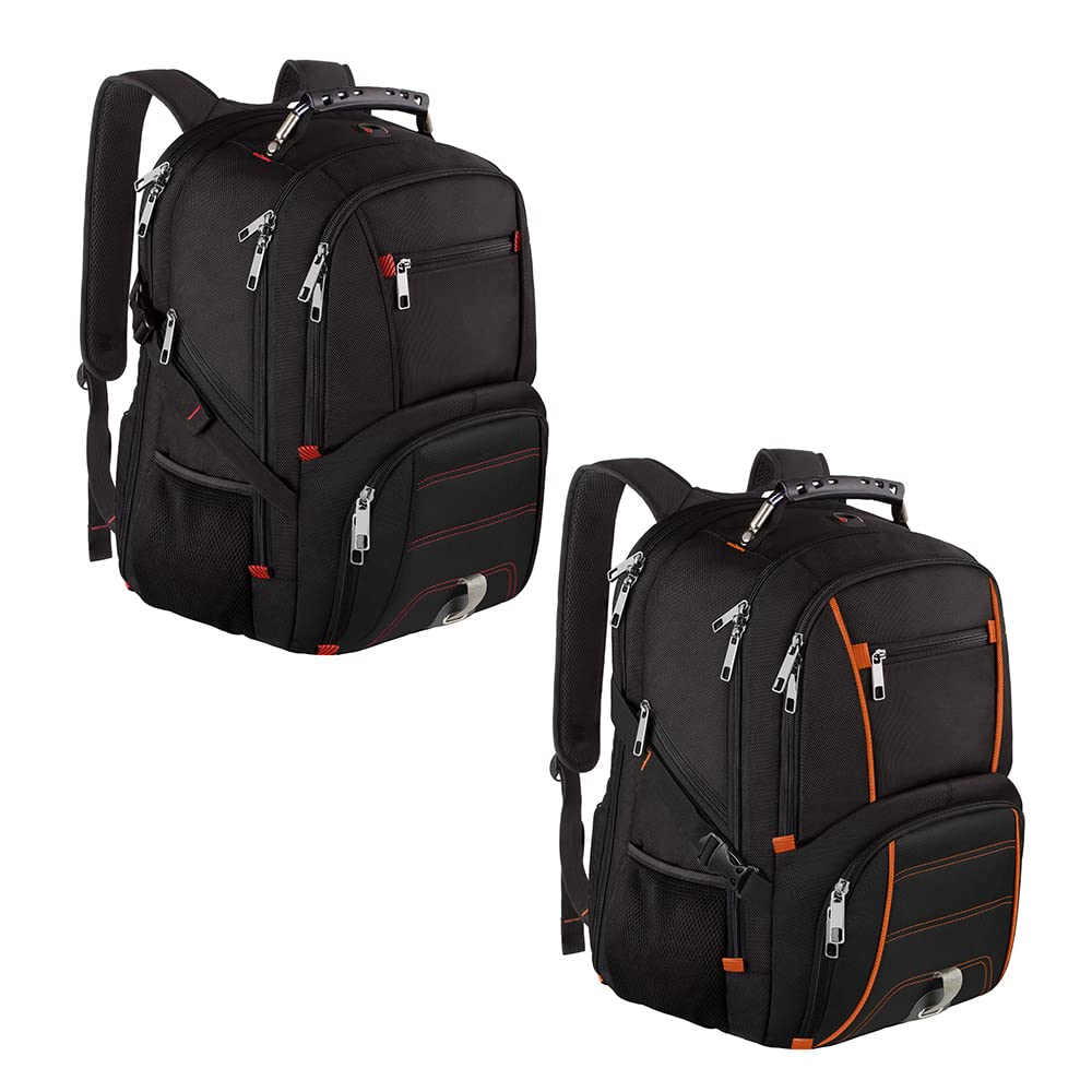 Extra Large Travel Laptop Backpack - TSA Friendly Anti-Theft USB Charging Port Water-Resistant Business Backpack for Men & Women - Fits 17 Inch Laptop & Notebook - Perfect for College Students, Commuters & Business Travelers