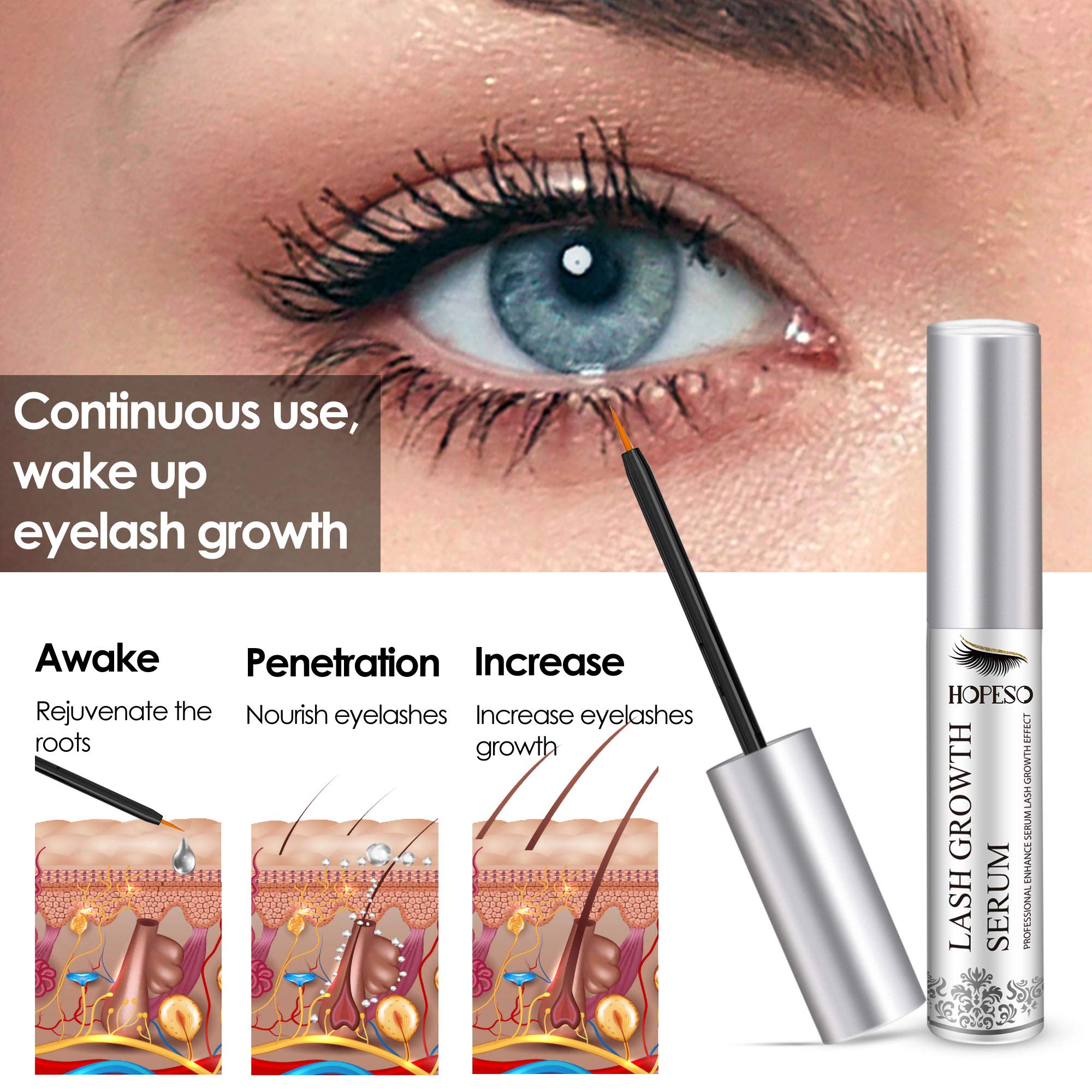 Natural Eyelash & Eyebrow Growth Serum - 5ml | Lengthen & Thicken Lashes & Brows Fast | Vegan, Cruelty-Free Lash Enhancer for Daily Use | Perfect for Special Occasions & Everyday Beauty Routine