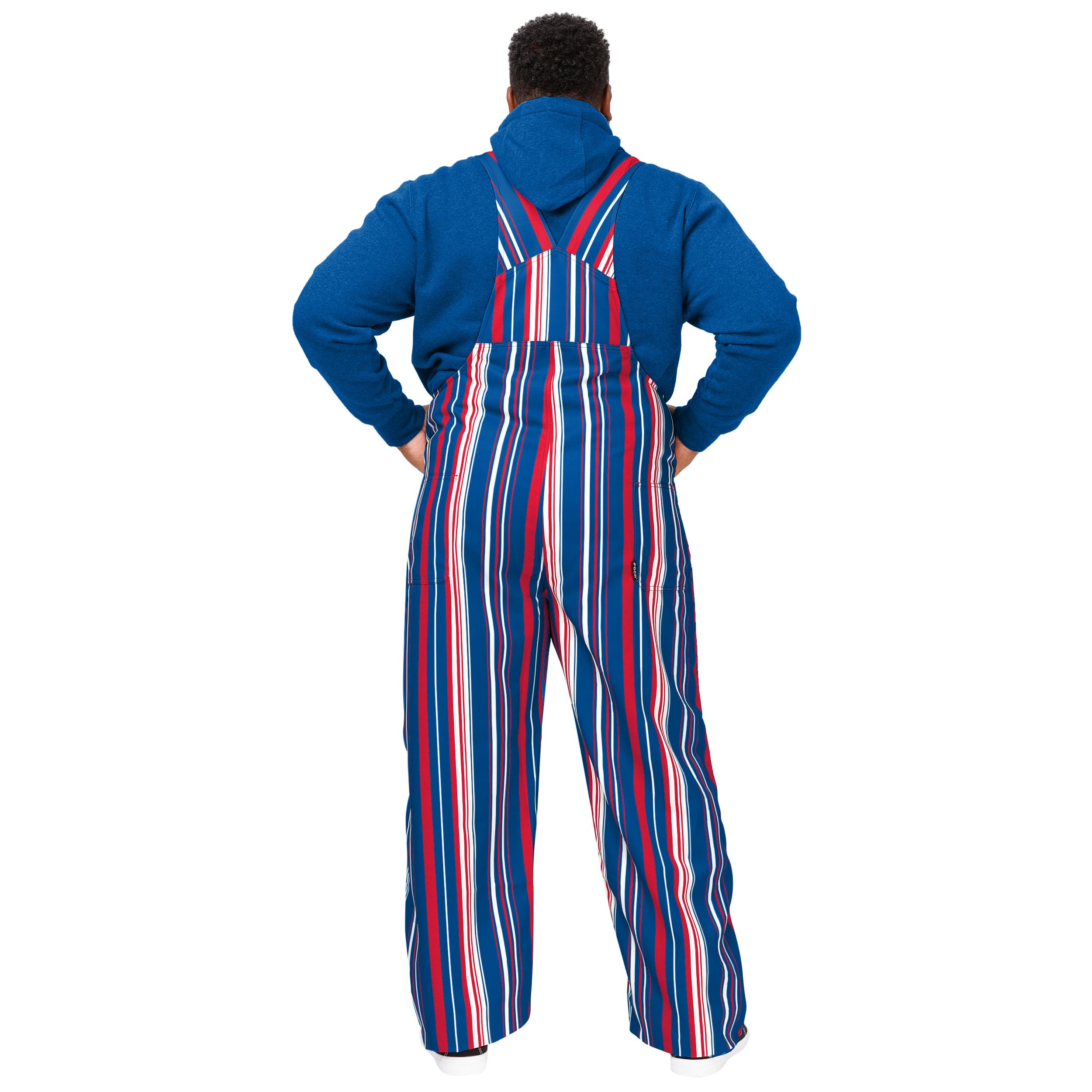 FOCO Men's NFL Team Logo Bib Overalls - Durable Denim Overalls for Football Fans - Perfect for Game Day, Tailgating & Casual Wear
