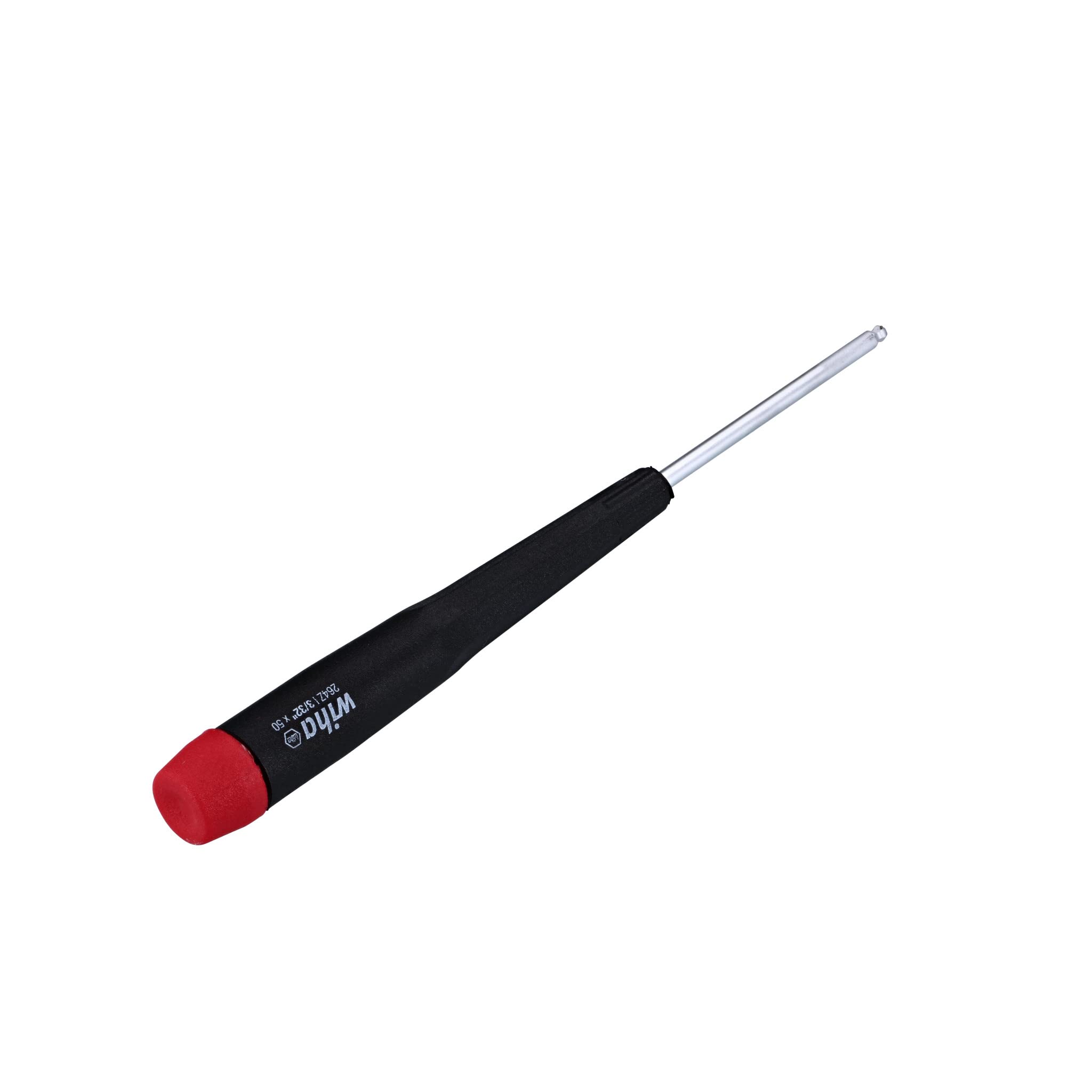 Wiha 26423 Precision Ball End Hex Screwdriver - 3/32 Inch for Electronics, Jewelry & Small Appliance Repair | Ergonomic Handle for Tight Spaces