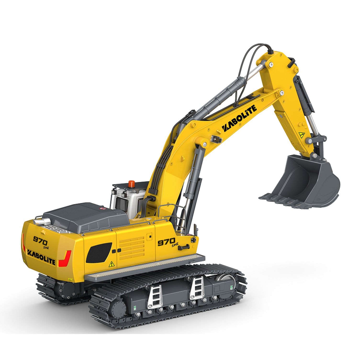 1/18 Scale Kabolite 5901 100S Electronic Lifting RC Excavator Toy - Flysky Remote Control Digger with Electric Ripper Hammer for Kids & Adults - Construction Site Play, Backyard Digging, STEM Learning Activity