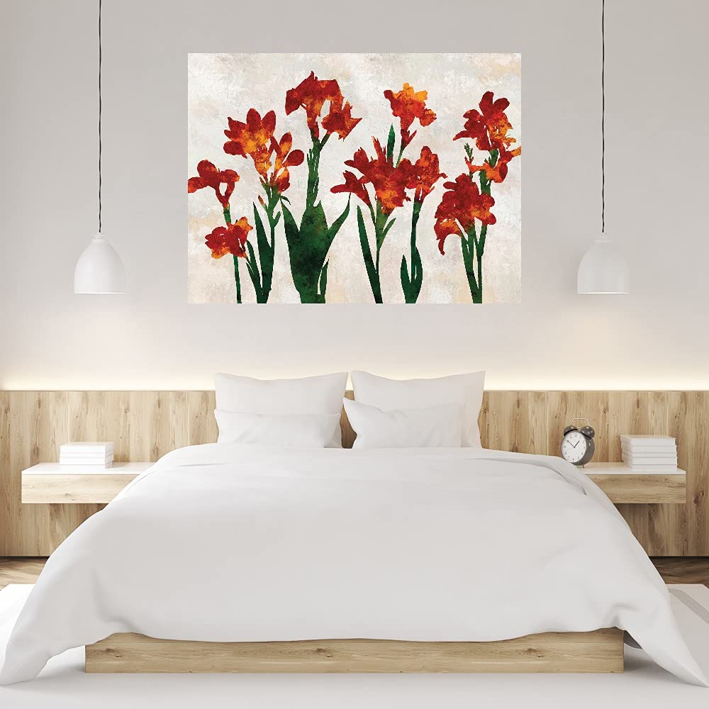 Tania Bello Arnit Bloom Fine Art Canvas Wall Decor - 43x32 Inch Ready to Hang Painting for Living Room, Bedroom, Office & More - Perfect for Home Decor, Housewarming Gifts & Interior Design