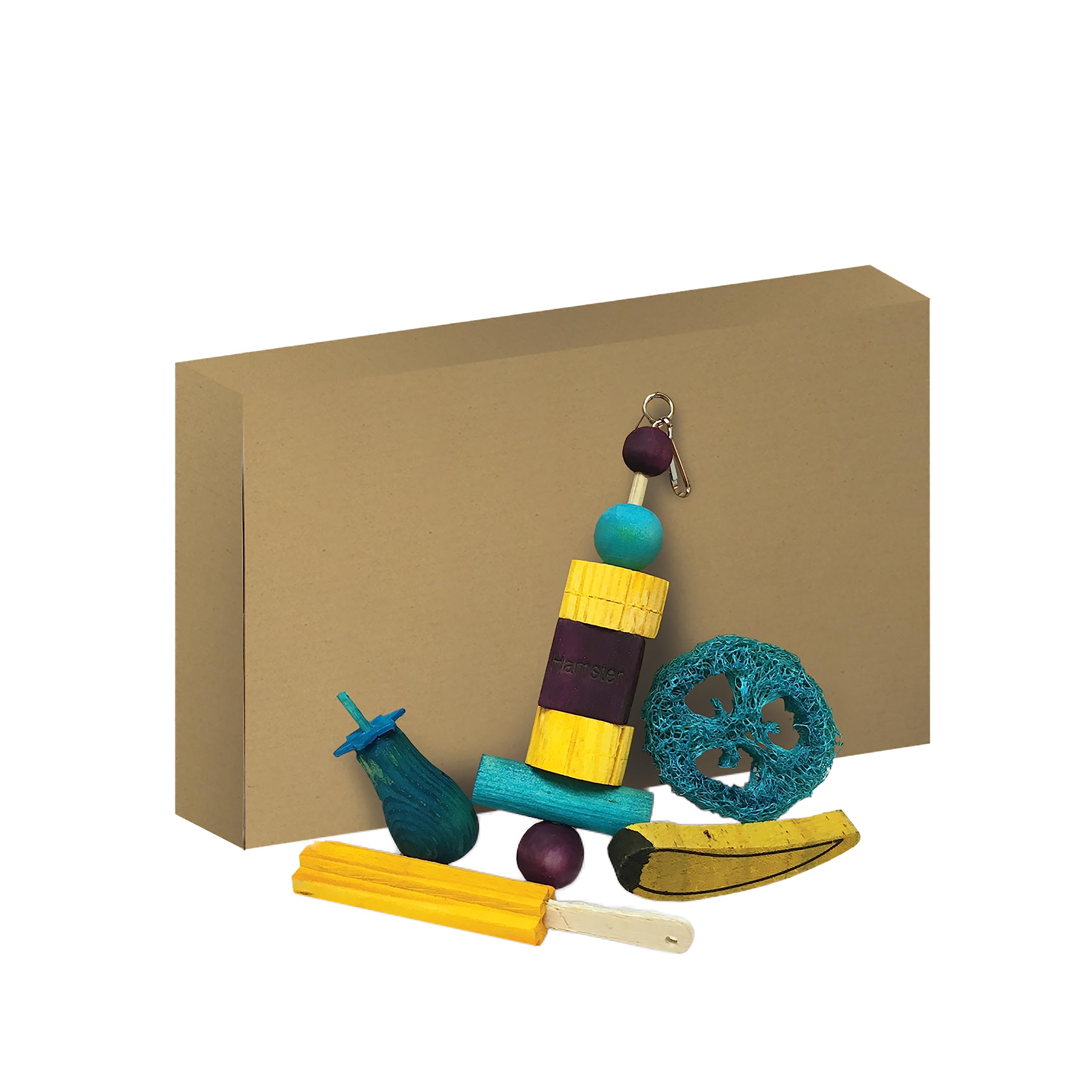 Kaytee Chew & Treat Toy Box for Hamsters - Fun Chewing & Foraging Activity for Small Pets - Perfect for Cage Enrichment & Dental Health